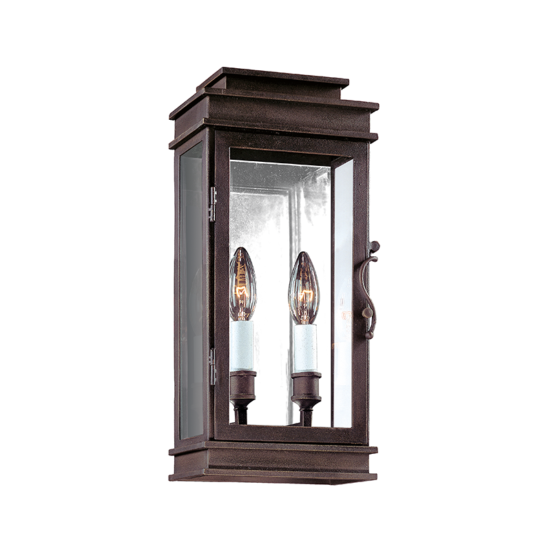 Troy Lighting VINTAGE 2LT WALL LANTERN SMALL B2971 Outdoor l Wall Troy Lighting VINTAGE BRONZE  