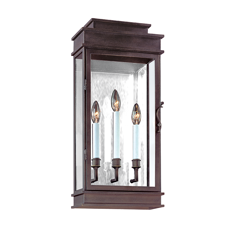 Troy Lighting VINTAGE 3LT WALL LANTERN LARGE B2973 Outdoor l Wall Troy Lighting VINTAGE BRONZE  