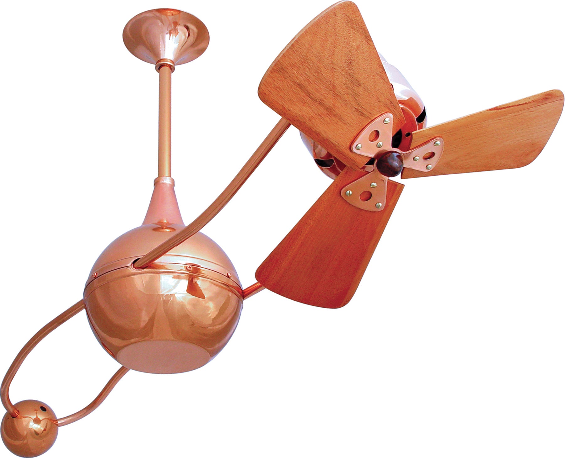 Matthews Fan Company Brisa 2000 Indoor Ceiling Fans Matthews Fan Company 40" Polished Copper Mahogany