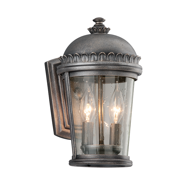 Troy Lighting AMBASSADOR 2LT WALL LANTERN SMALL B3561 Outdoor l Wall Troy Lighting AGED PEWTER  