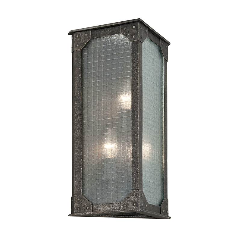 Troy Lighting HOBOKEN 3LT WALL LANTERN LARGE B3874 Outdoor Wall Lights Troy Lighting AGED PEWTER  