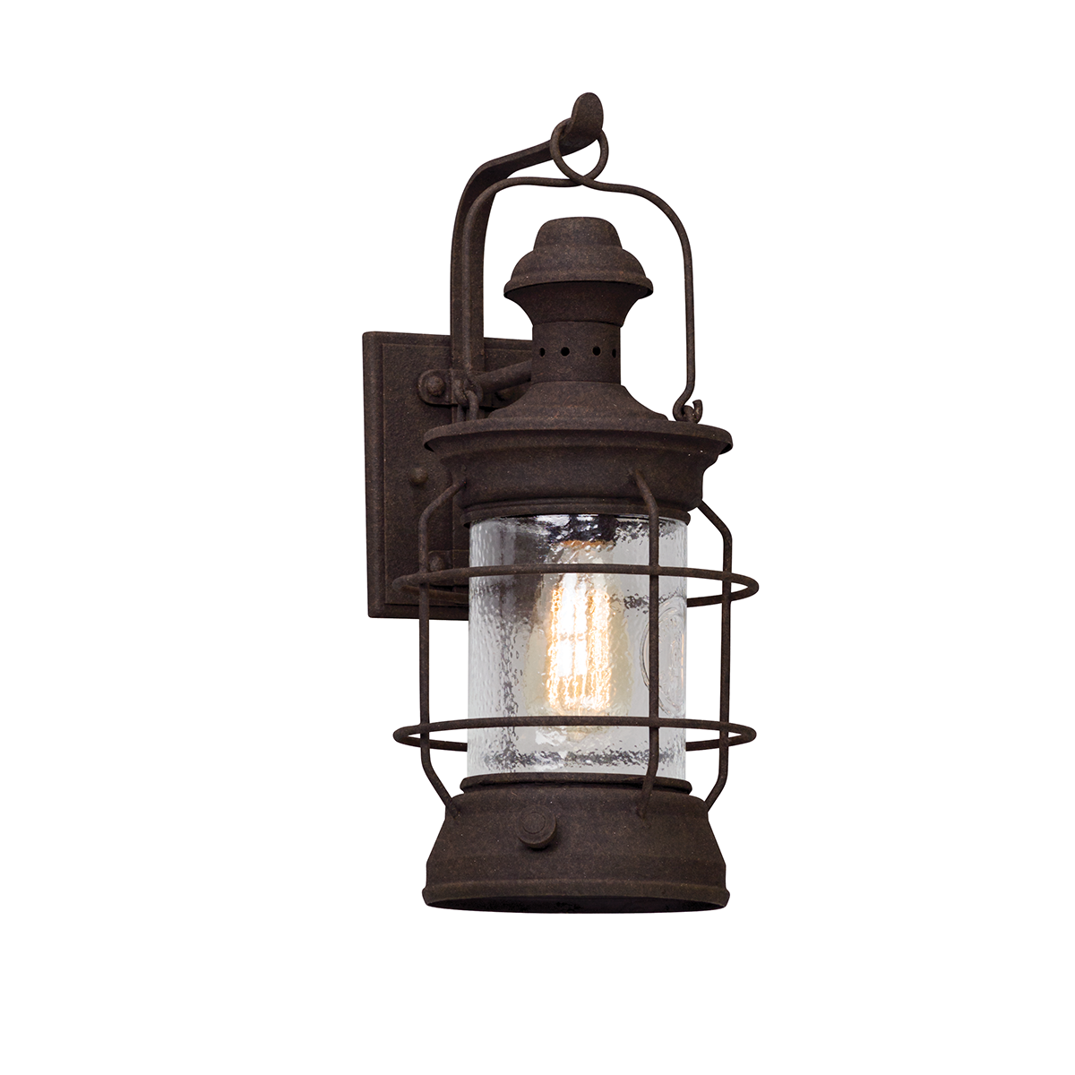 Troy Lighting ATKINS 1LT WALL LANTERN MEDIUM B5052 Outdoor l Wall Troy Lighting CENTENNIAL RUST  