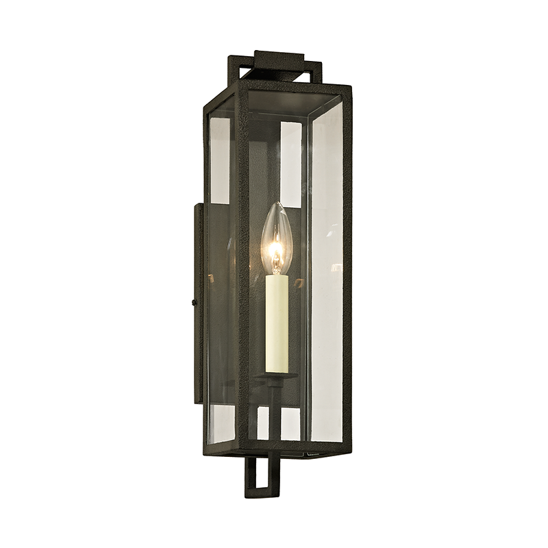 Troy Lighting BECKHAM 1LT WALL B6381 Outdoor Wall Lights Troy Lighting FORGED IRON  