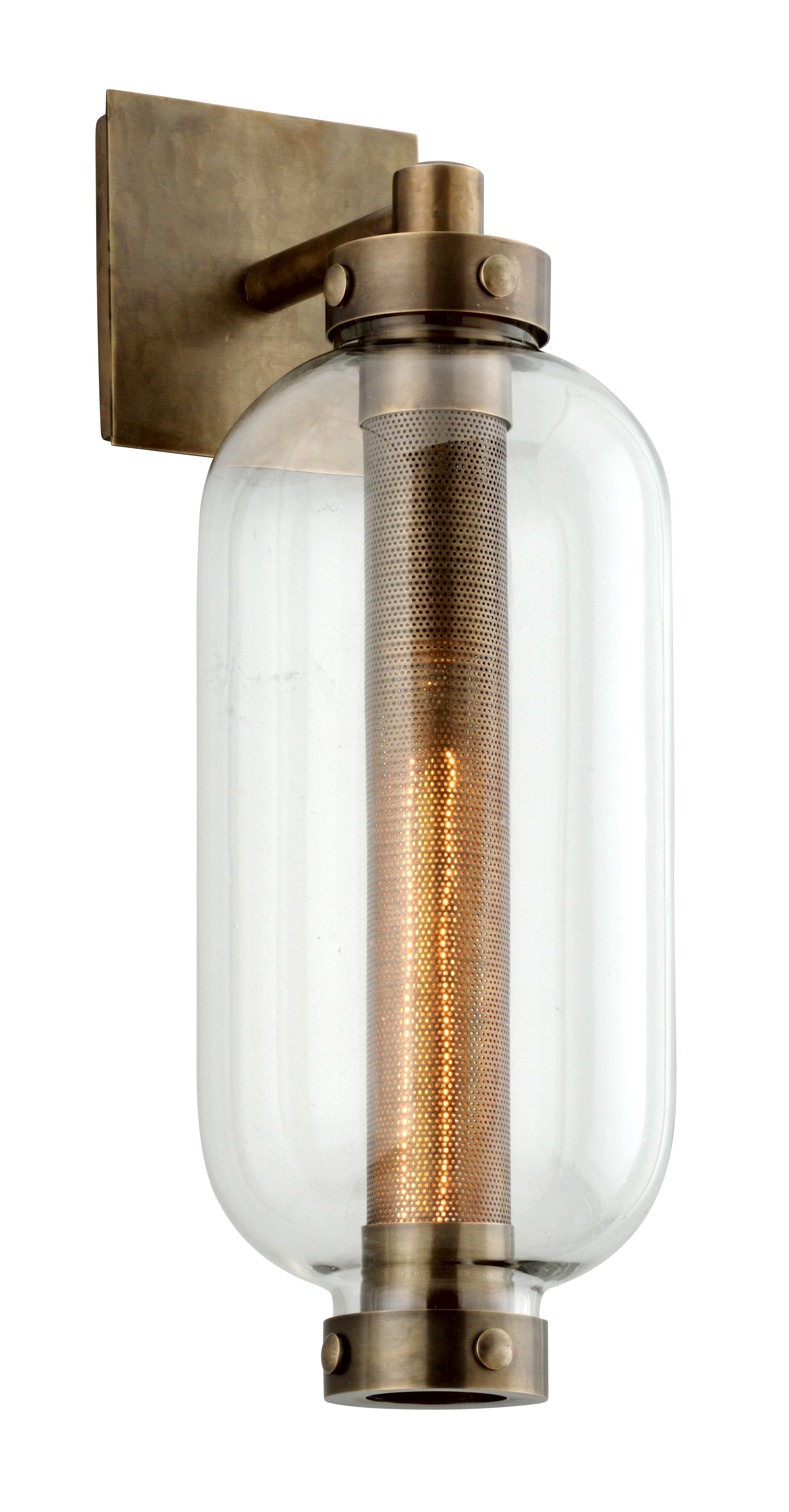 Troy Lighting ATWATER 1LT WALL B7031 Outdoor Wall Lights Troy Lighting VINTAGE BRASS  