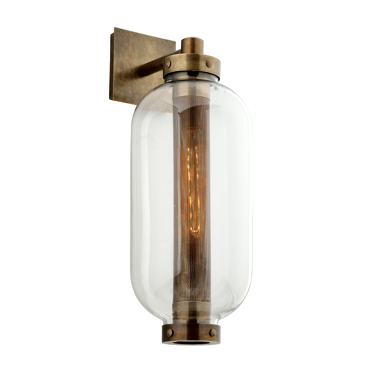 Troy Lighting ATWATER 1LT WALL B7033 Outdoor Wall Lights Troy Lighting VINTAGE BRASS  