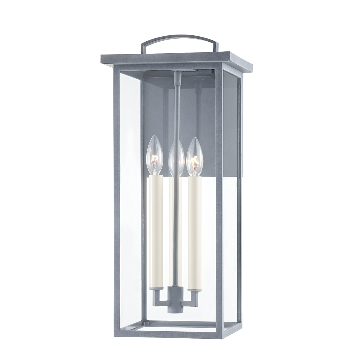 Troy EDEN 3 LIGHT LARGE EXTERIOR WALL SCONCE B7523 Wall Sconces Troy Lighting WEATHERED ZINC  