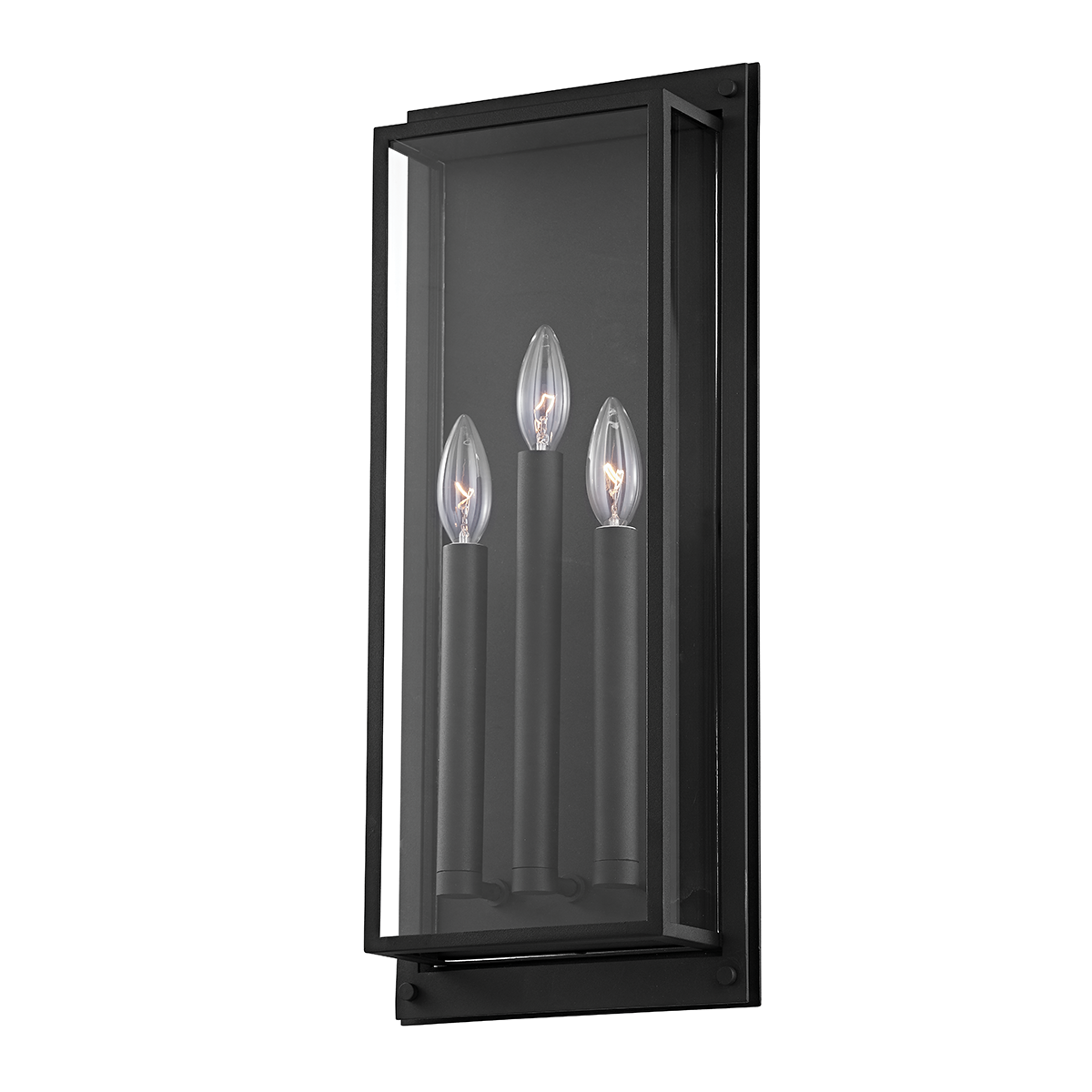 Troy WINSLOW 1 LIGHT LARGE EXTERIOR WALL SCONCE B9103 Wall Sconces Troy Lighting TEXTURE BLACK  