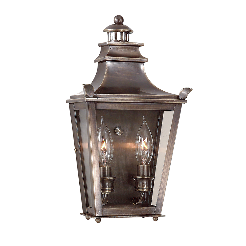 Troy Lighting DORCHESTER 2LT POCKET LANTERN SMALL B9492 Outdoor Wall Lights Troy Lighting ENGLISH BRONZE  