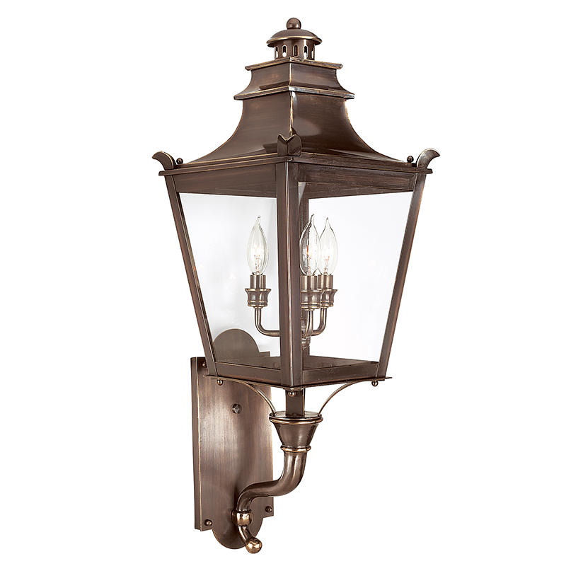 Troy Lighting DORCHESTER 3LT WALL LANTERN MEDIUM B9493 Outdoor Wall Lights Troy Lighting ENGLISH BRONZE  