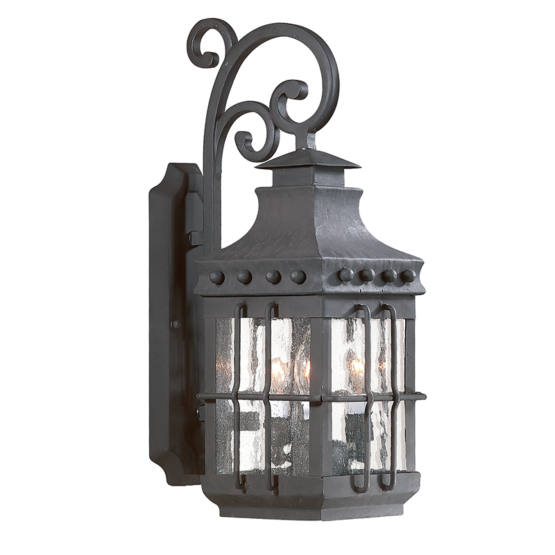 Troy Lighting DOVER 3LT WALL LANTERN MEDIUM BCD8971 Outdoor Wall Lights Troy Lighting NATURAL BRONZE  