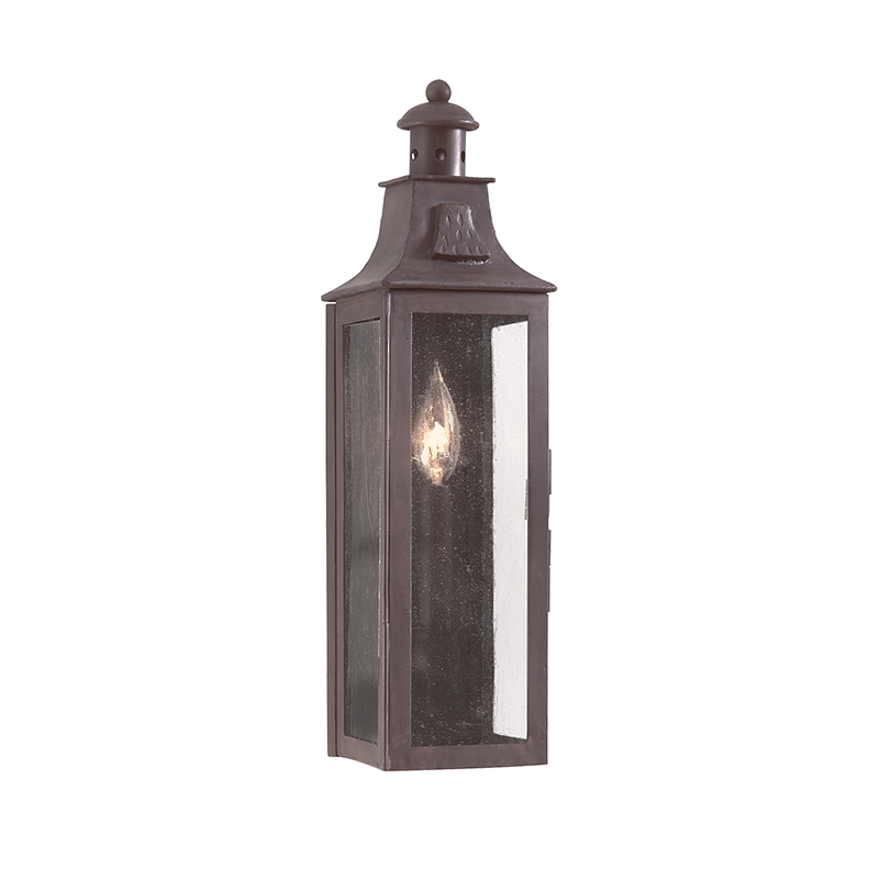 Troy Lighting NEWTON 1LT WALL POCKET LANTERN SMALL BCD9007 Outdoor Wall Lights Troy Lighting OLD BRONZE  