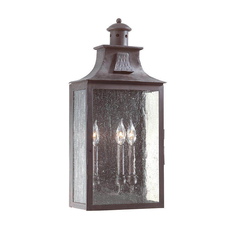 Troy Lighting NEWTON 3LT WALL POCKET LANTERN LARGE BCD9009 Outdoor Wall Lights Troy Lighting OLD BRONZE  