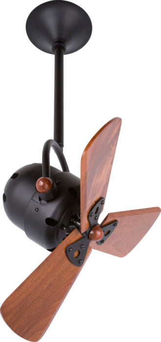 Matthews Fan Company Bianca Direcional Fan Ceiling Fan Matthews Fan Company 16" Matte Black Mahogany