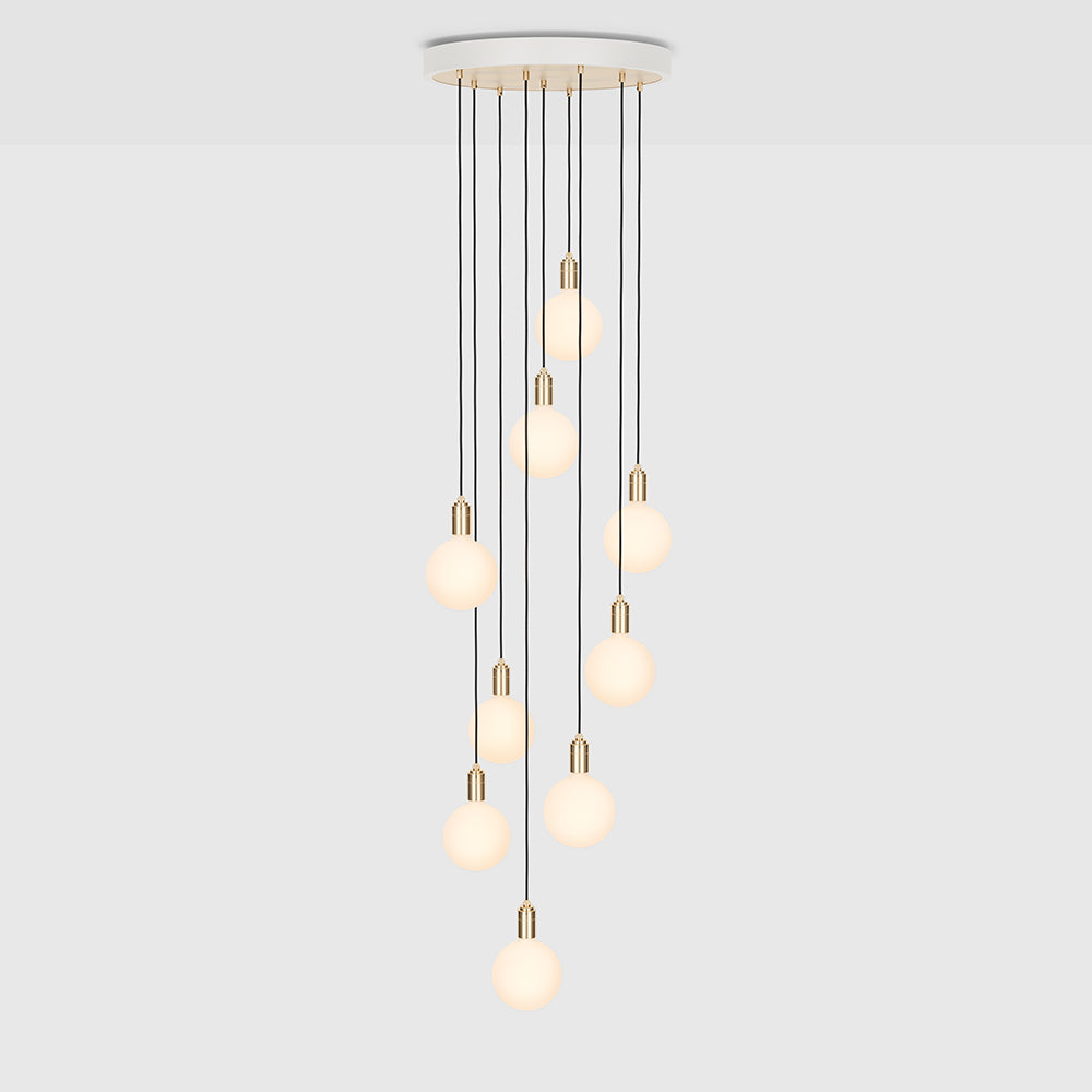 Tala Nine Pendant with Large Canopy and Sphere IV Bulbs