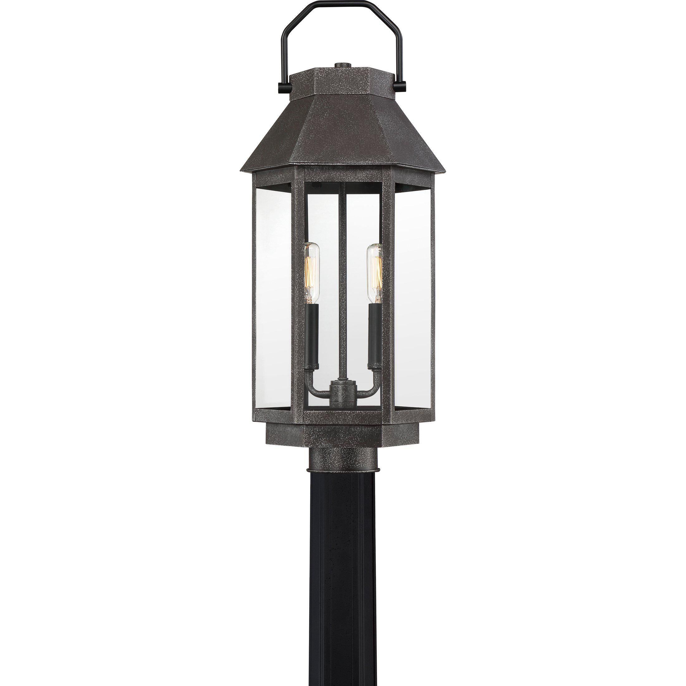 Quoizel  Campbell Outdoor Lantern, Post Pier & Post Mount Lights Quoizel Speckled Black  