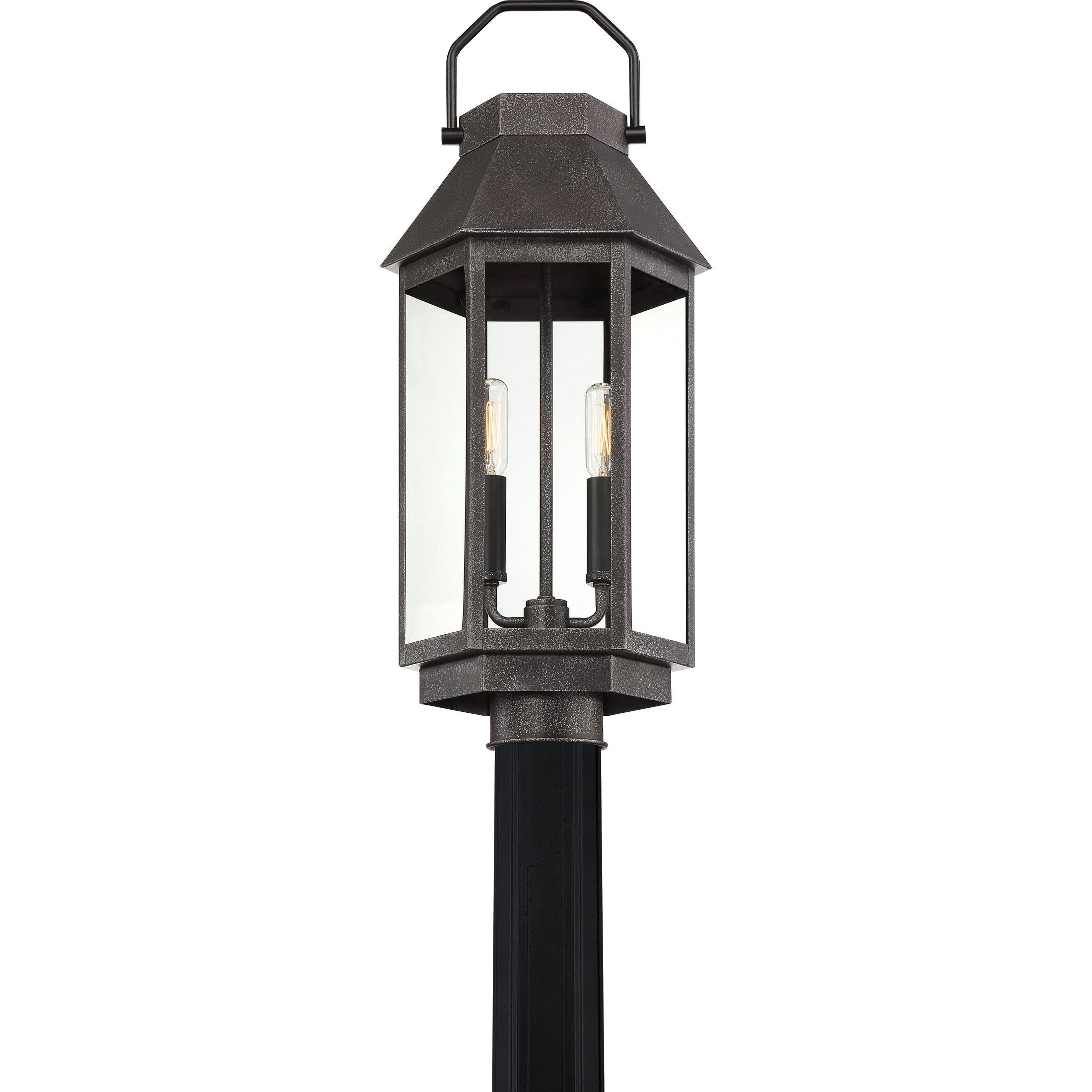 Quoizel Campbell Outdoor Lantern, Post