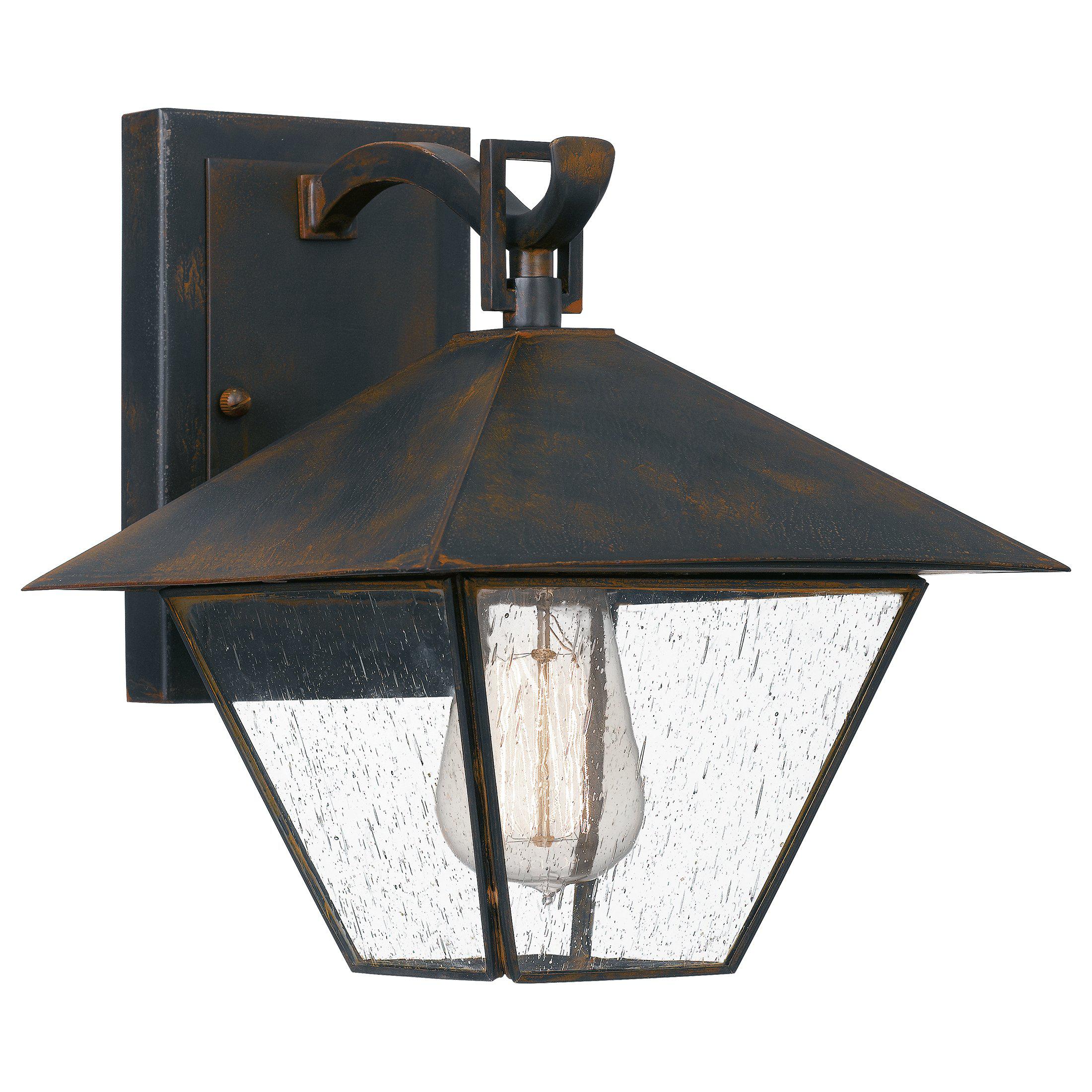 Quoizel  Corporal Outdoor Lantern, Small Outdoor Wall Lights Quoizel Industrial Bronze  