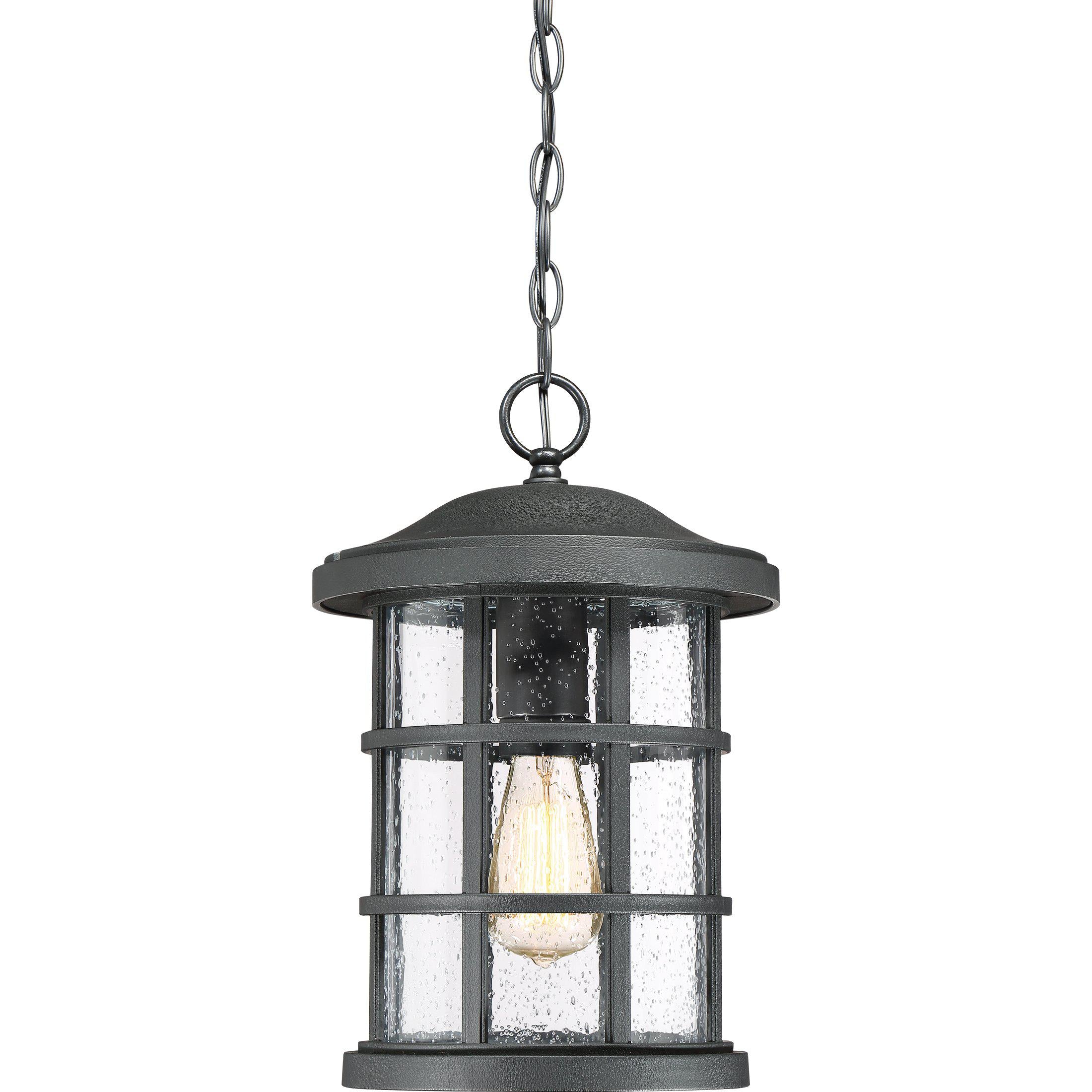 Quoizel  Crusade Outdoor Lantern, Hanging Outdoor Hanging Lights Quoizel Earth Black  