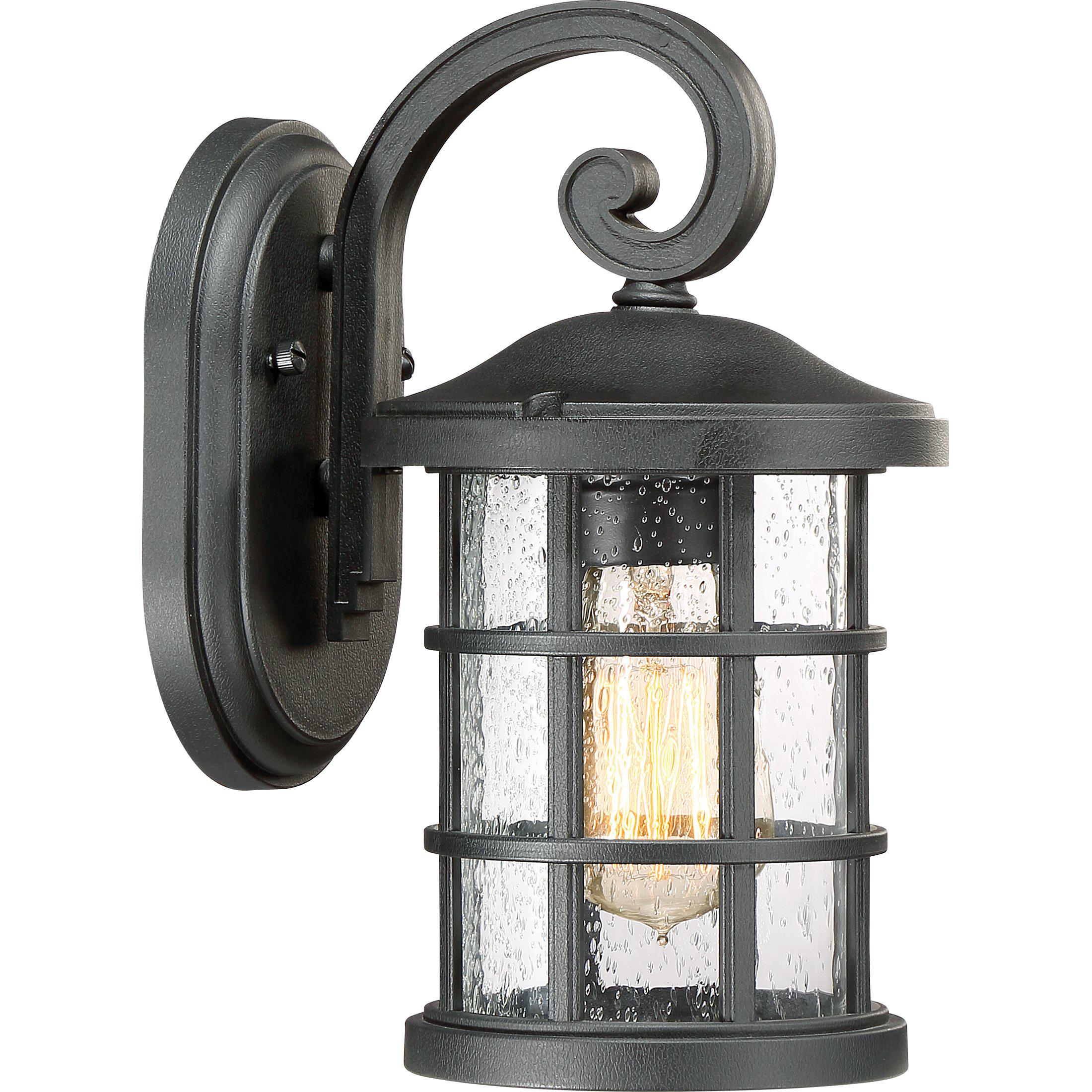 Quoizel  Crusade Outdoor Lantern, Small Outdoor Wall Lights Quoizel Earth Black  