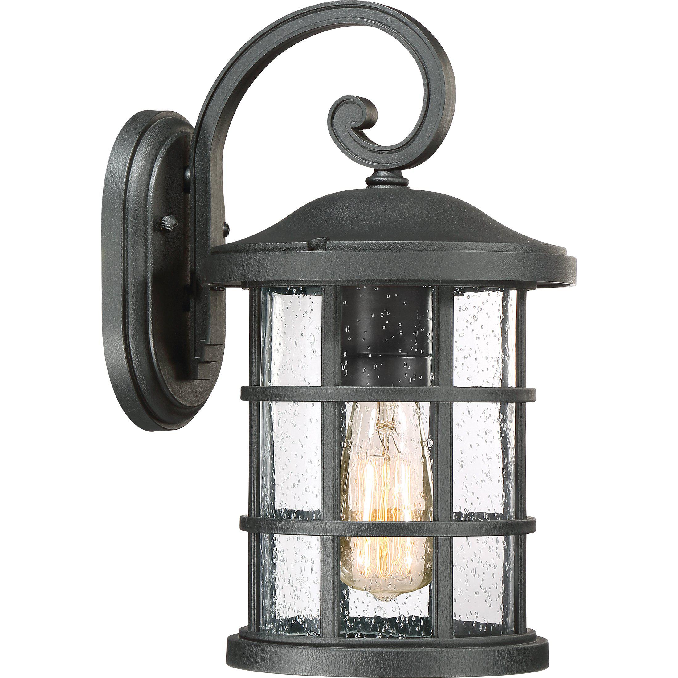 Quoizel  Crusade Outdoor Lantern, Medium Outdoor Wall Lights Quoizel Earth Black  