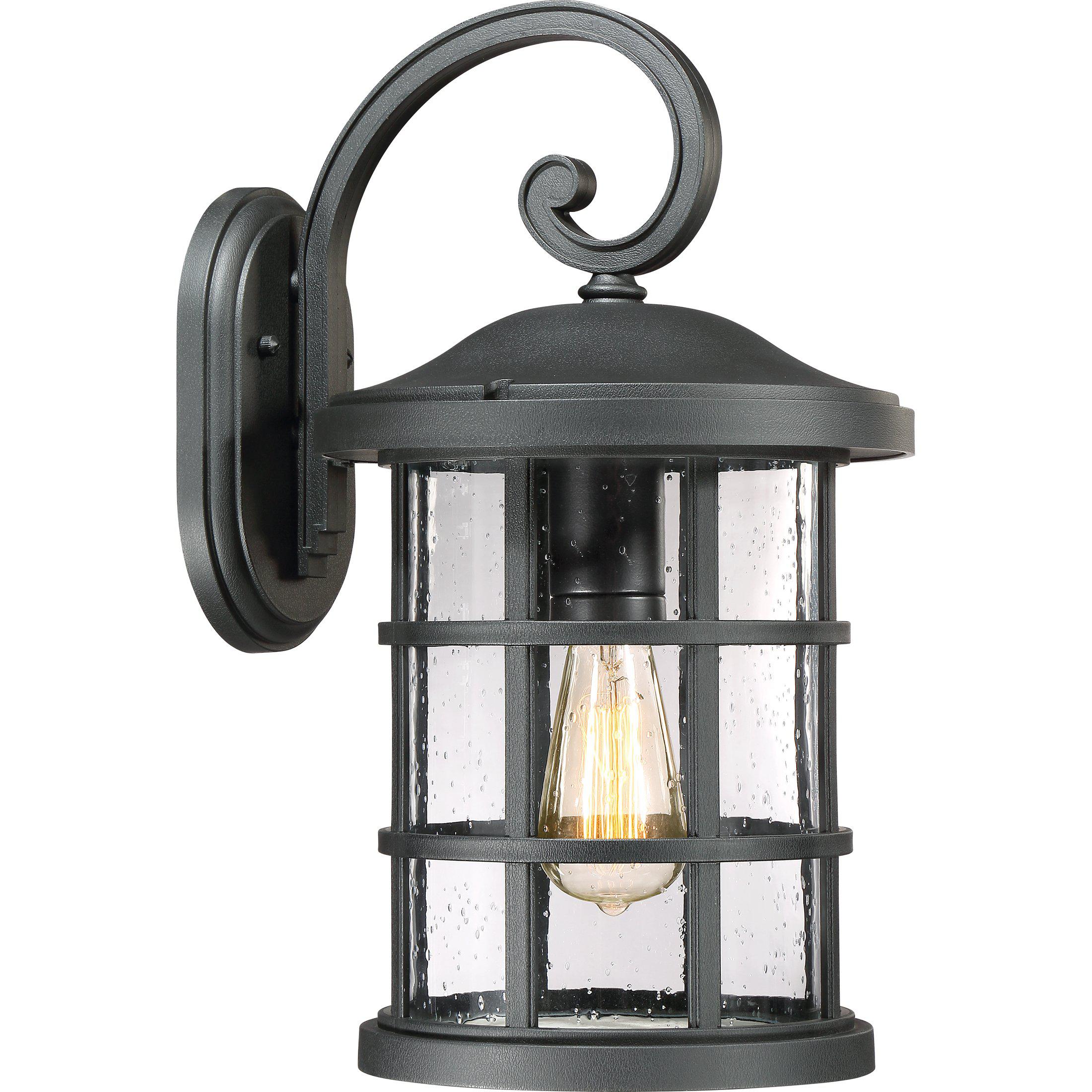 Quoizel  Crusade Outdoor Lantern, Large Outdoor Wall Lights Quoizel Earth Black  