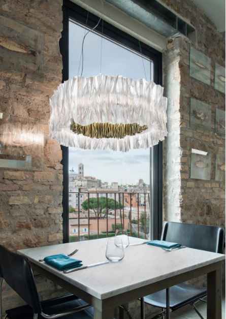 Slamp Accordeon Suspension Chandeliers Slamp Silver  