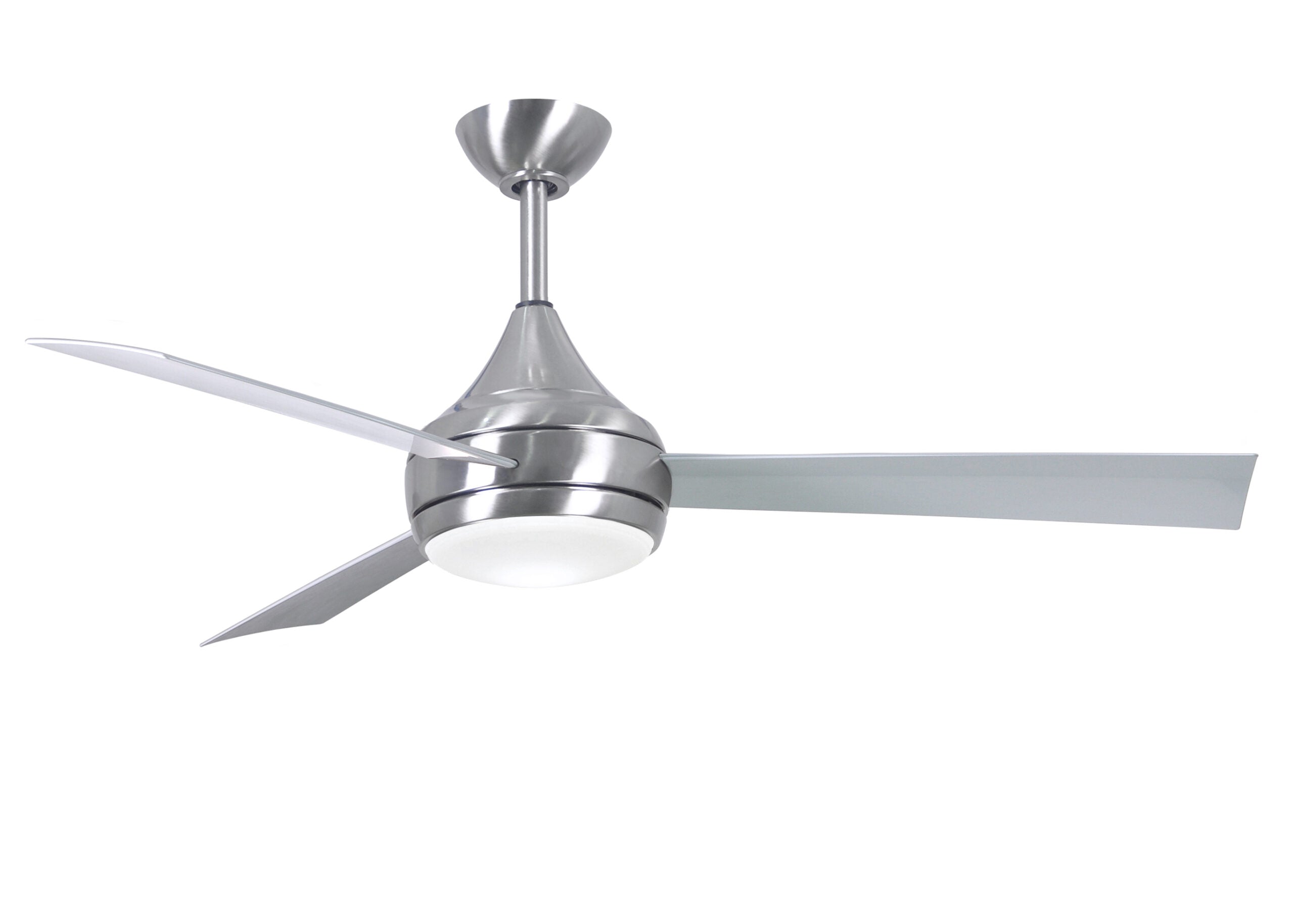 Matthews Fan Company Donaire Wet Location Ceiling Fan Indoor Ceiling Fans Matthews Fan Company 52" Brushed Stainless Gloss White