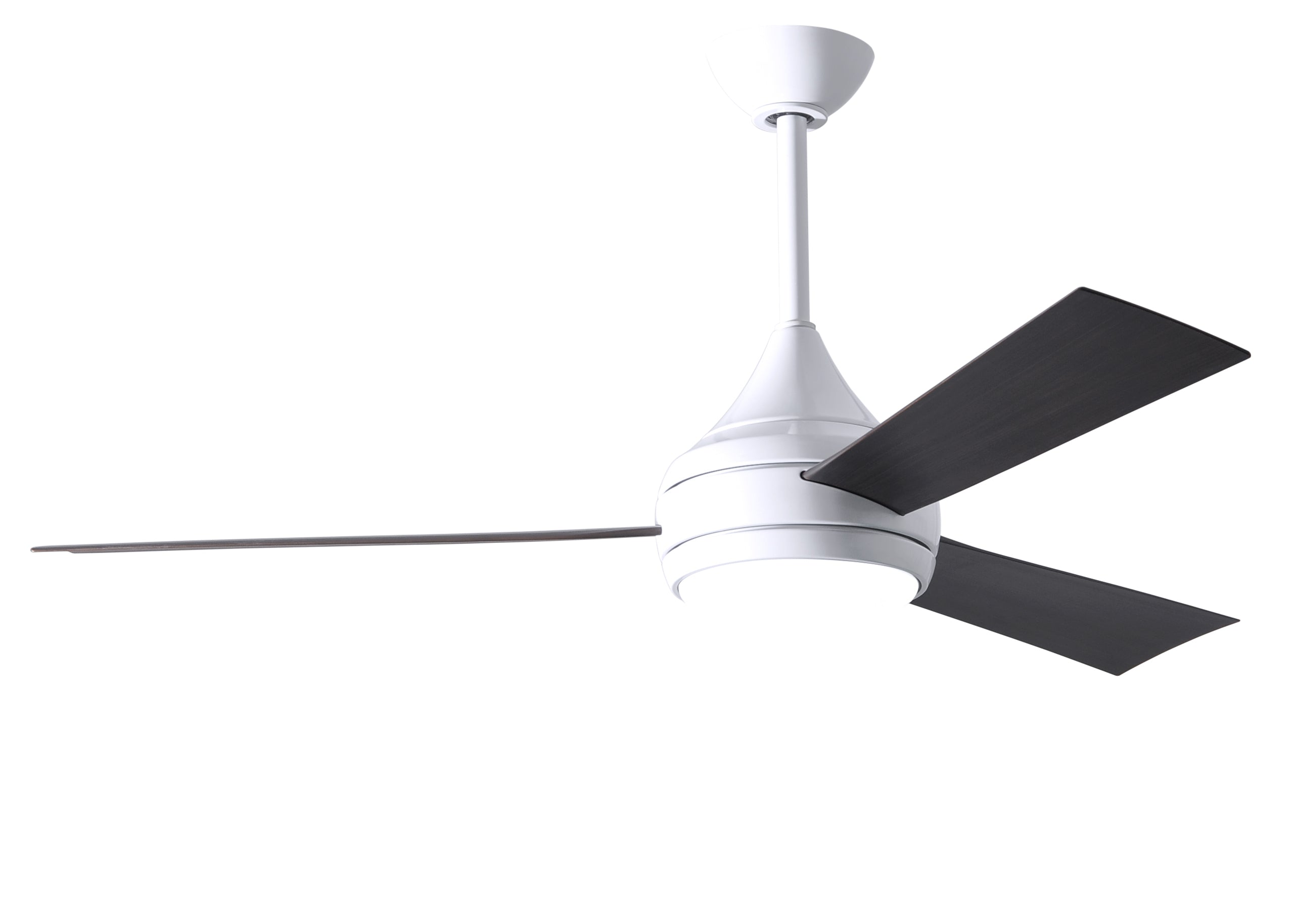 Matthews Fan Company Donaire Wet Location Ceiling Fan Indoor Ceiling Fans Matthews Fan Company 52" Gloss White Brushed Bronze Tone