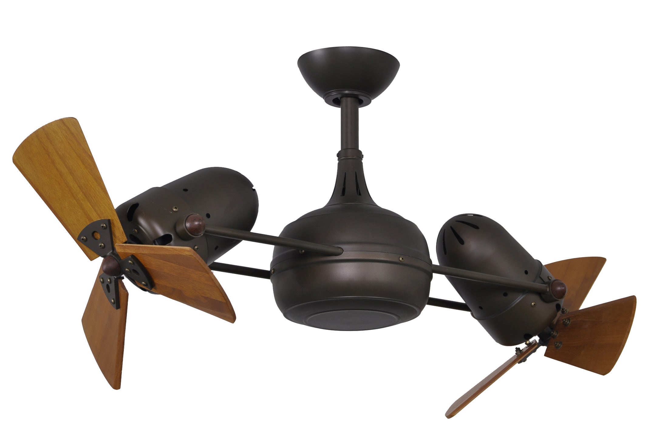 Matthews Fan Company Dagny Rotational Fan Indoor Ceiling Fans Matthews Fan Company 38" Textured Bronze Mahogany Tone