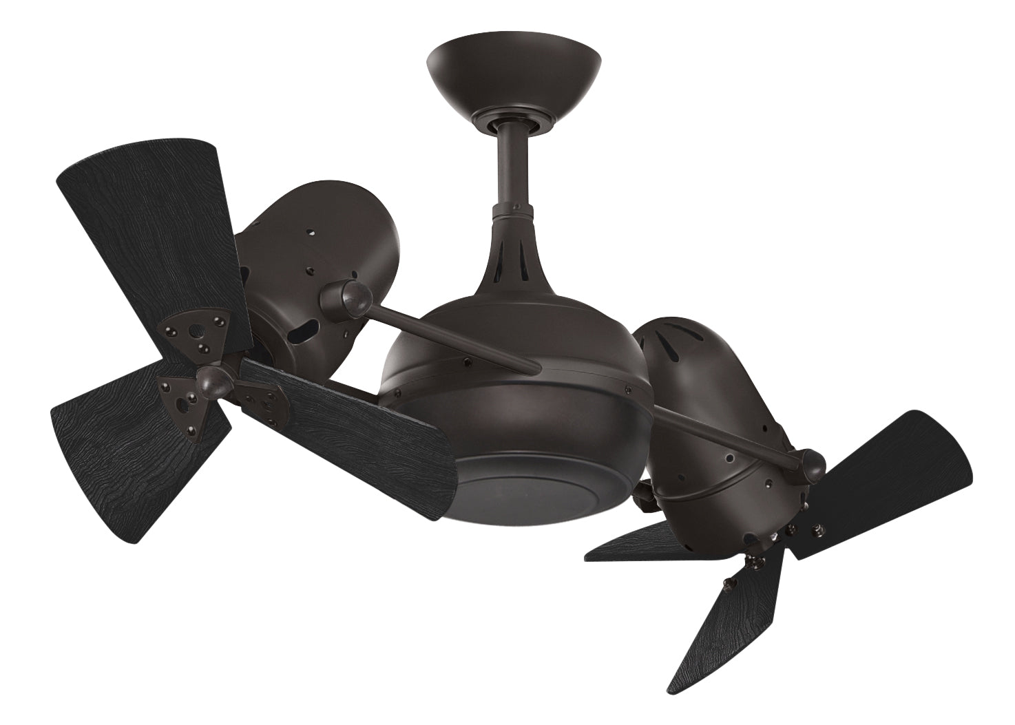 Matthews Fan Company Dagny Rotational Fan Indoor Ceiling Fans Matthews Fan Company 38" Textured Bronze Matte Black