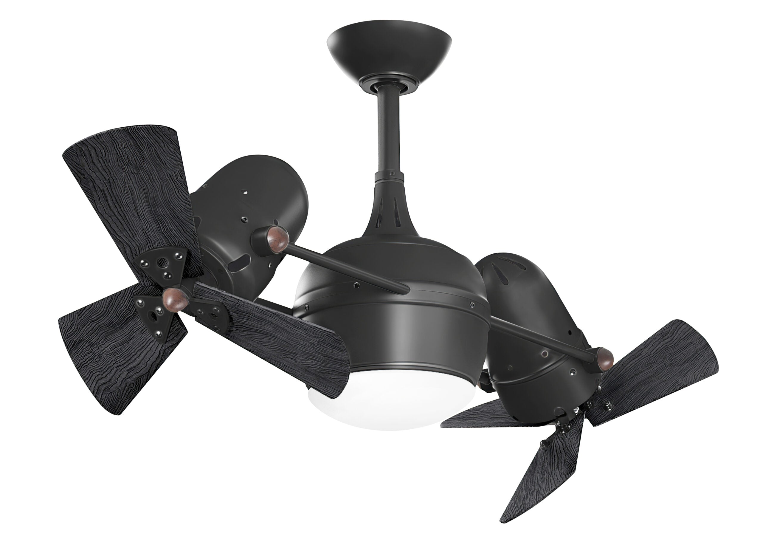 Matthews Fan Company Dagny Rotational Fan with Light Ceiling Fan Matthews Fan Company 38" Matte Black Matte Black