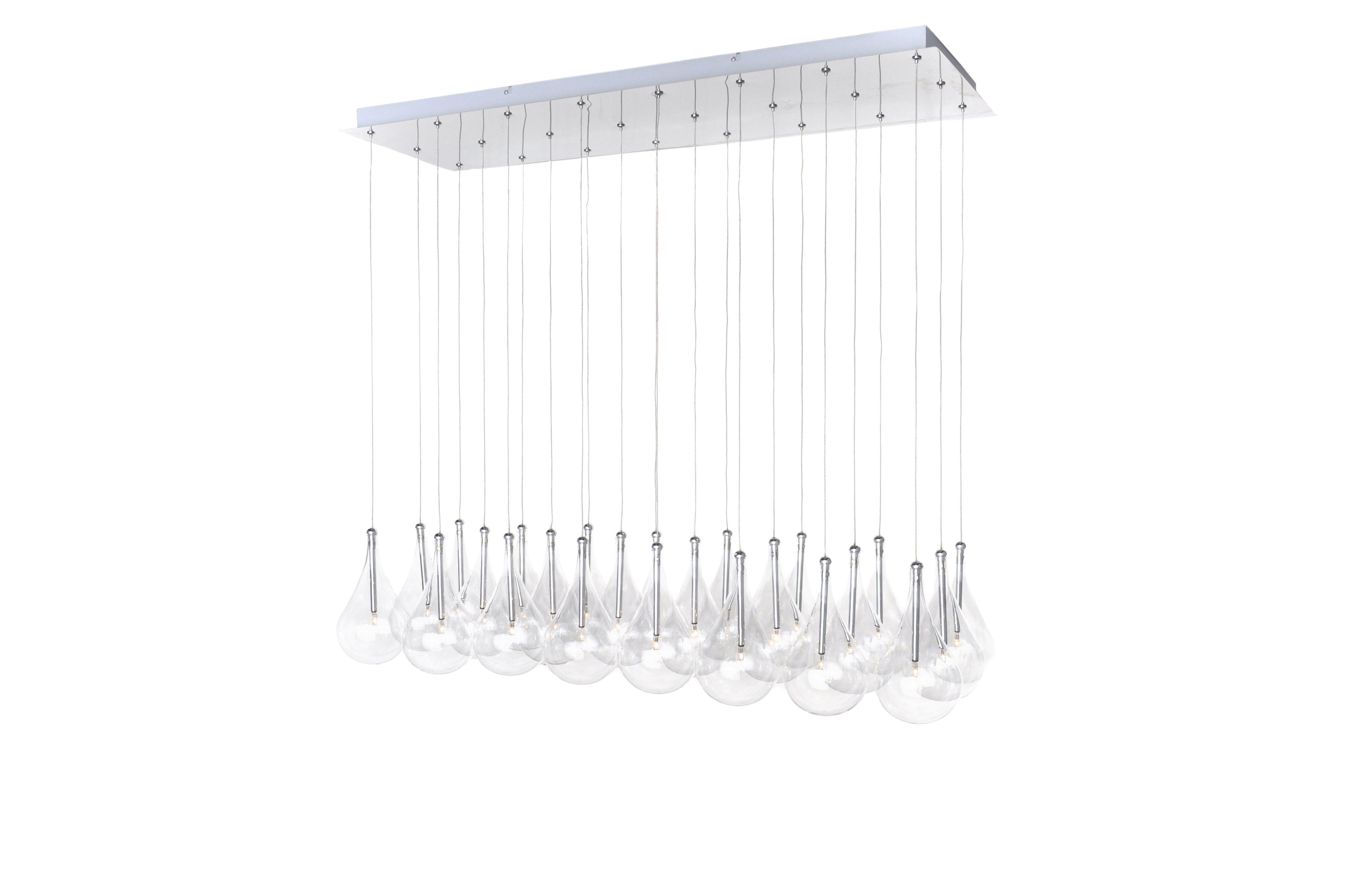 ET2 Larmes 24 Light Pendant E20118 Linear Suspension Light ET2 Polished Chrome  