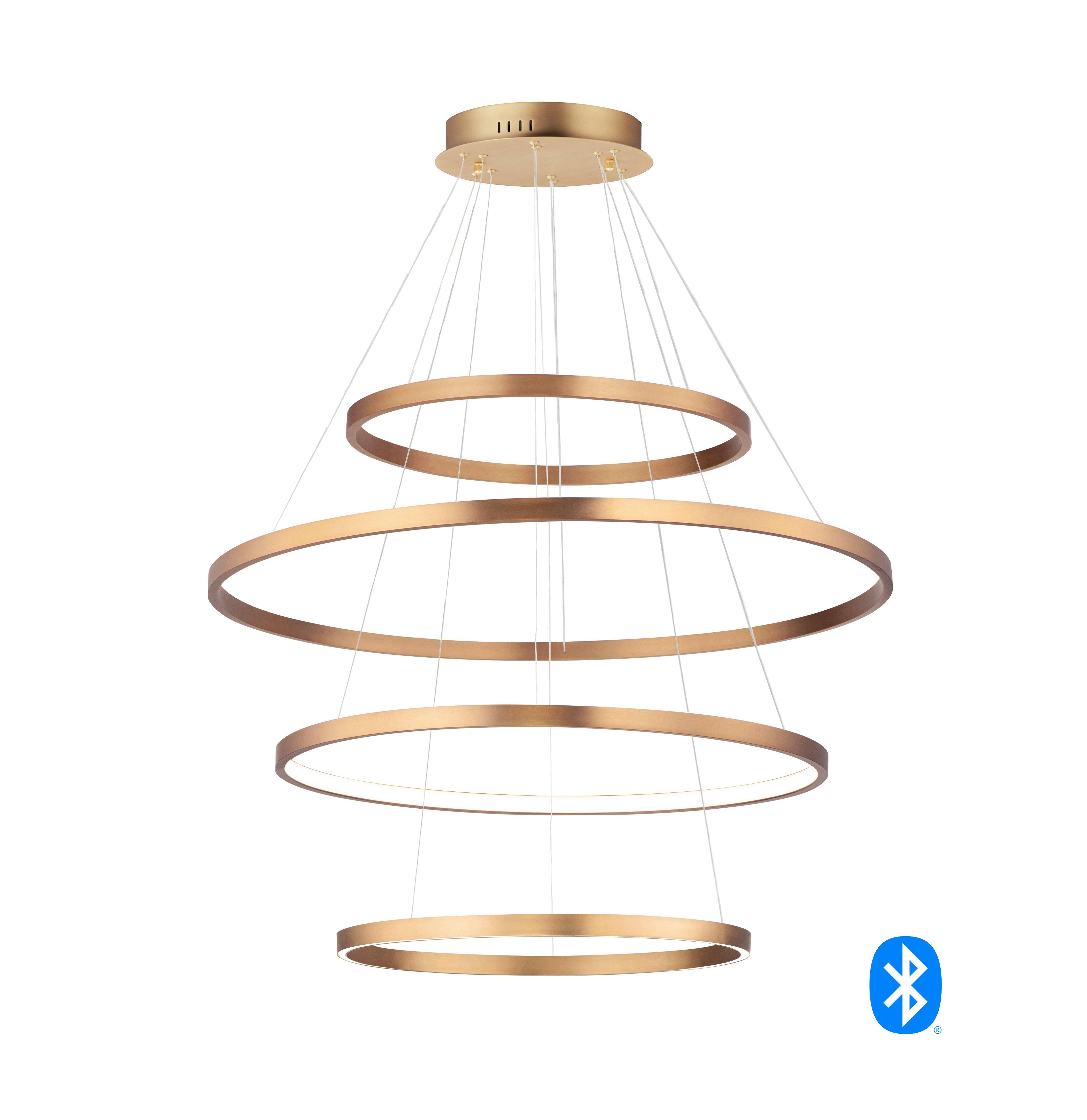 ET2 Groove 4 Tier LED Pendant E22729 Pendants ET2 Gold  