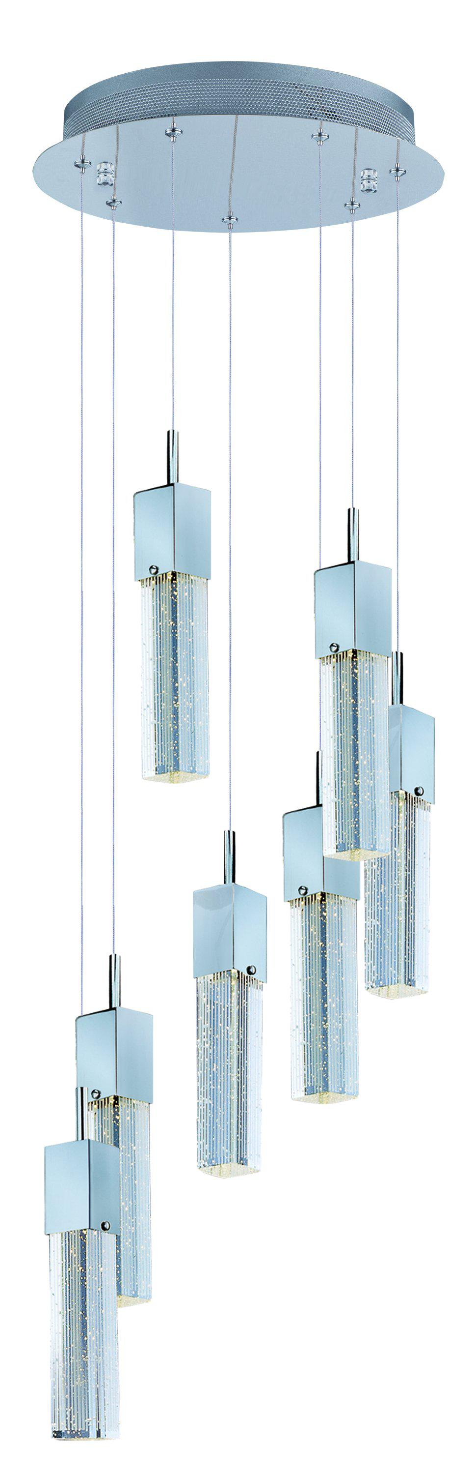 ET2 Fizz III 7 Light LED Pendant E22767 Pendants ET2 Polished Chrome  