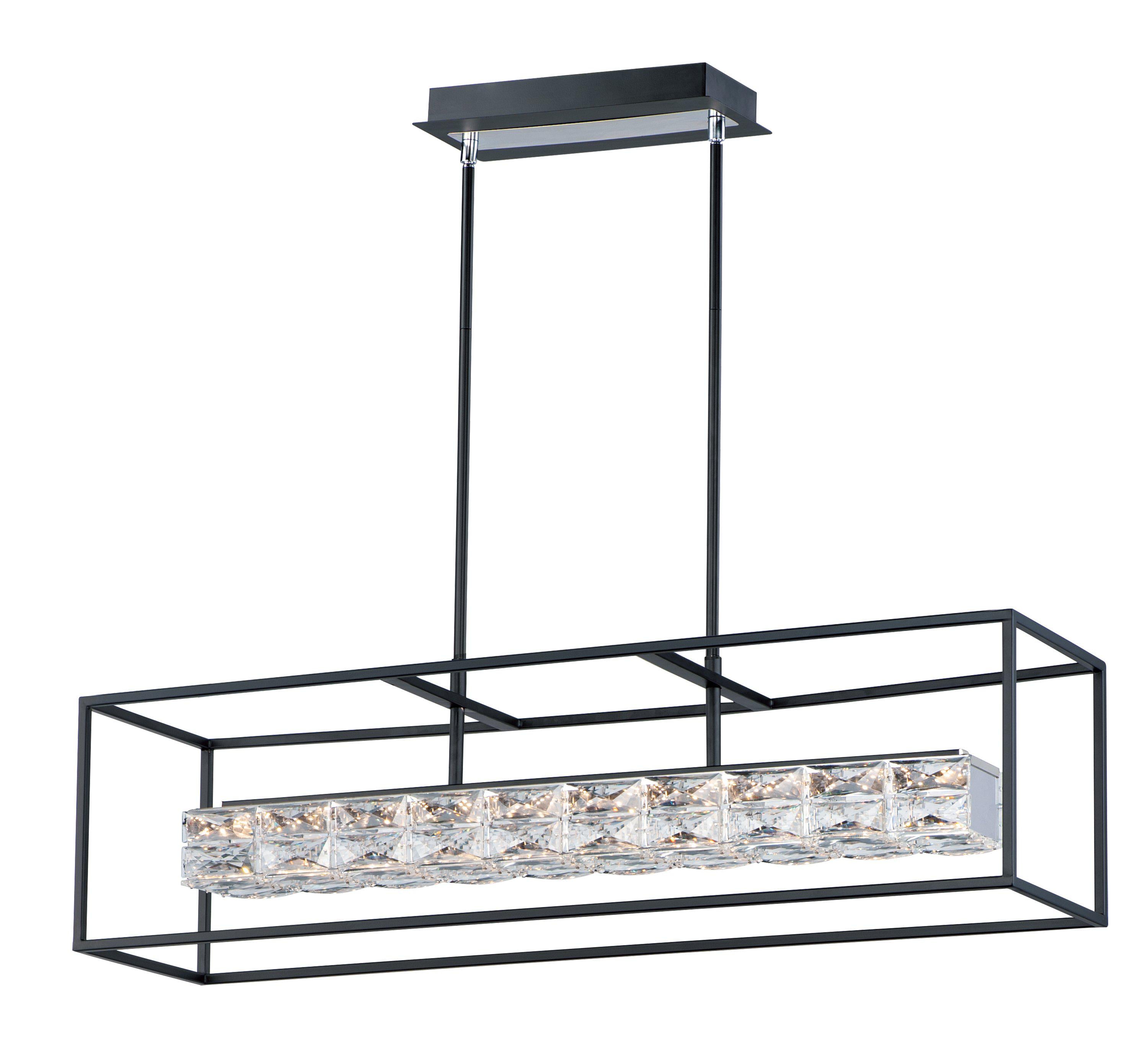 ET2 Zephyr 1 Light LED Pendant E23304 Linear Suspension Light ET2 Black  