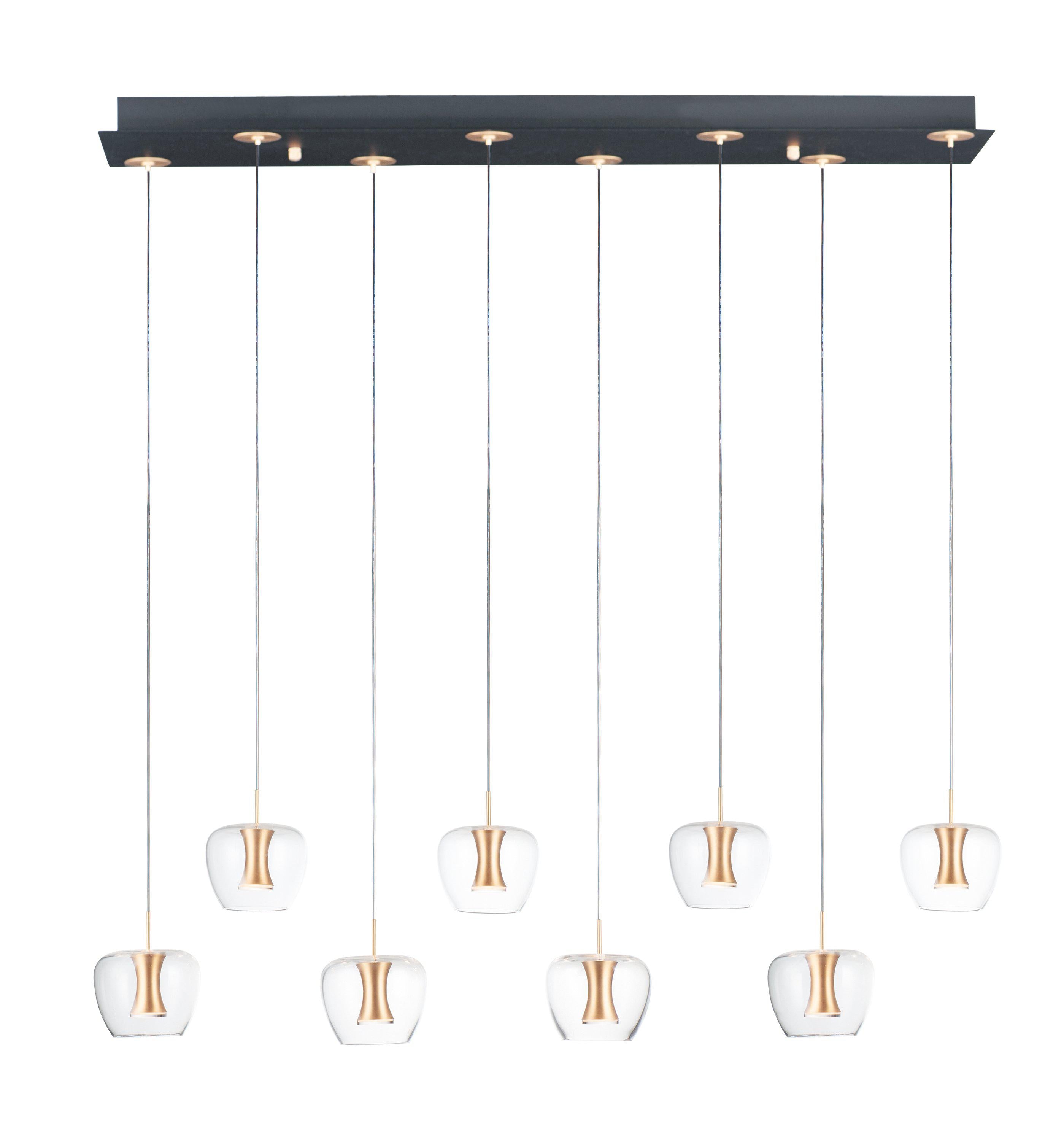 ET2 Newton 8 Light LED Pendant E24165 Pendant ET2 Black / Gold  