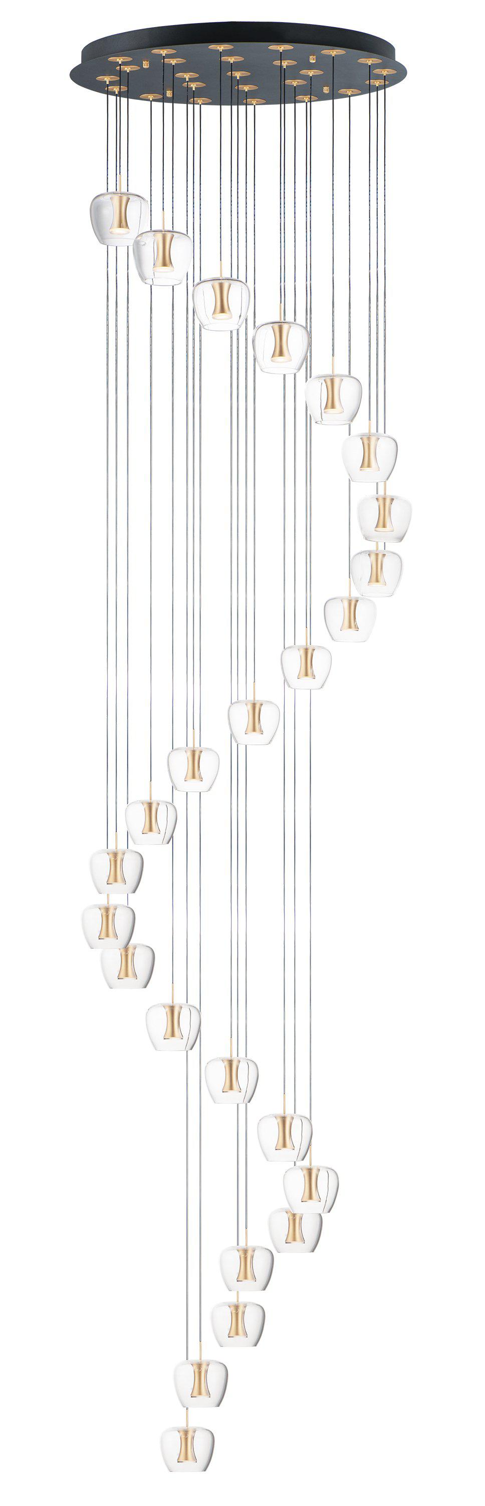 ET2 Newton 25 Light LED Pendant E24169 Pendant ET2 Black / Gold  