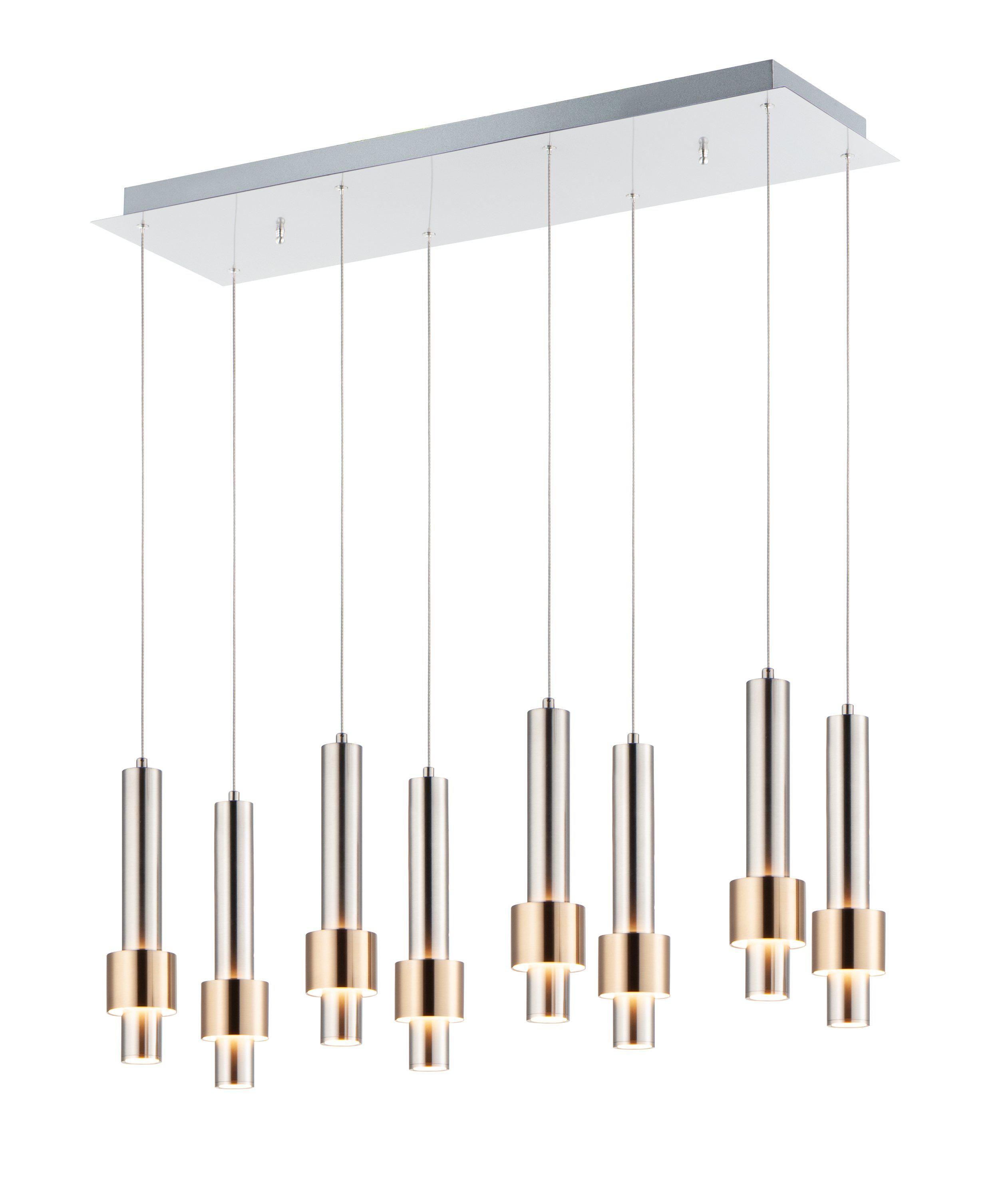 ET2 Reveal 8 Light LED Pendant E24758 Pendants ET2 Satin Nickel / Satin Brass  