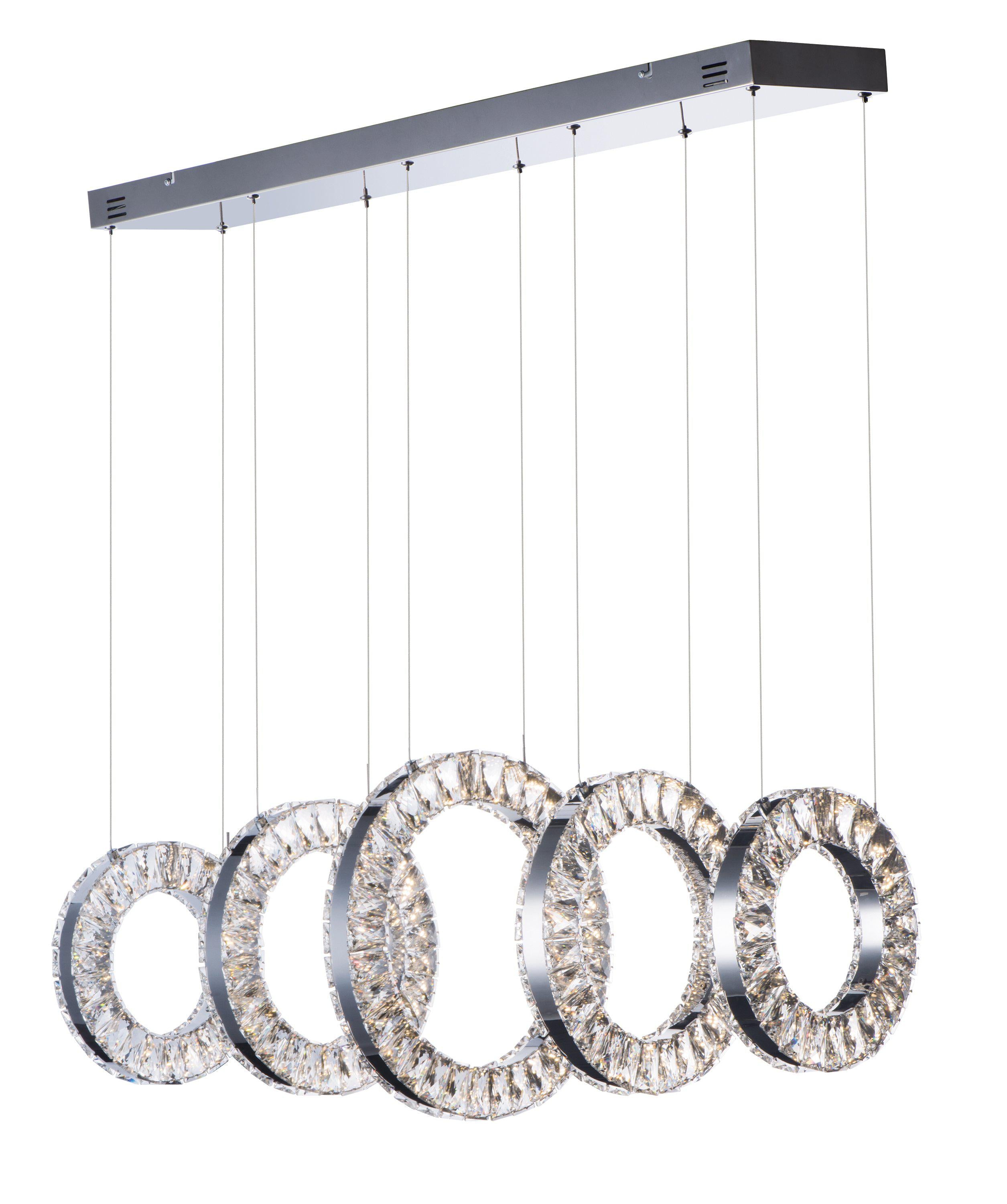 ET2 Charm 5 Light LED Linear Pendant E30565 Pendants ET2 Polished Chrome  