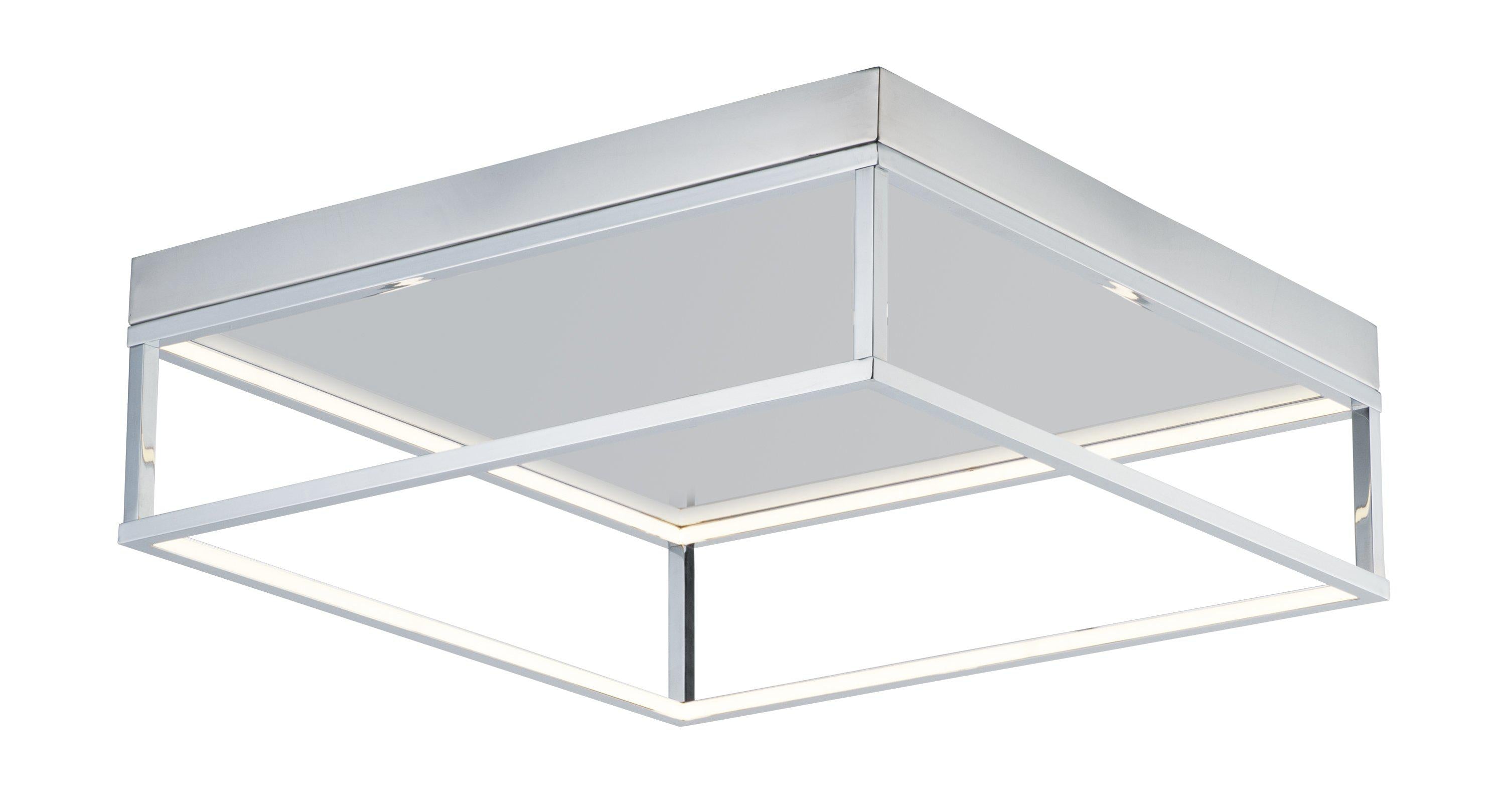 ET2 4 Square LED Flush Mount E30598 Flush Mount Ceiling Light ET2 Polished Chrome  