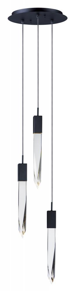 ET2 Quartz 3 Light LED Pendant E31243 Pendant ET2 Black  