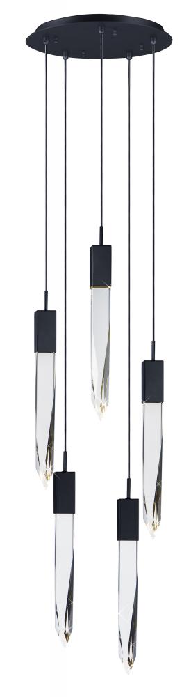 ET2 Quartz 5 Light LED Pendant E31244 Pendant ET2 Black  