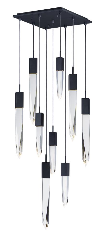 ET2 Quartz 9 Light LED Pendant E31246 Pendant ET2 Black  