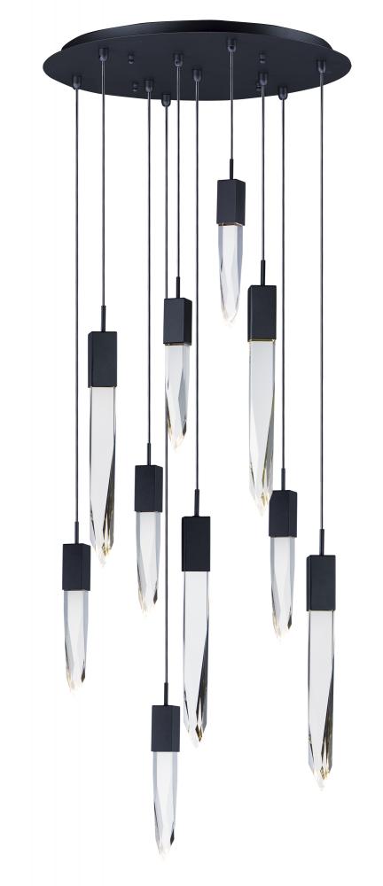 ET2 Quartz 10 Light LED Pendant E31247 Pendant ET2 Black  