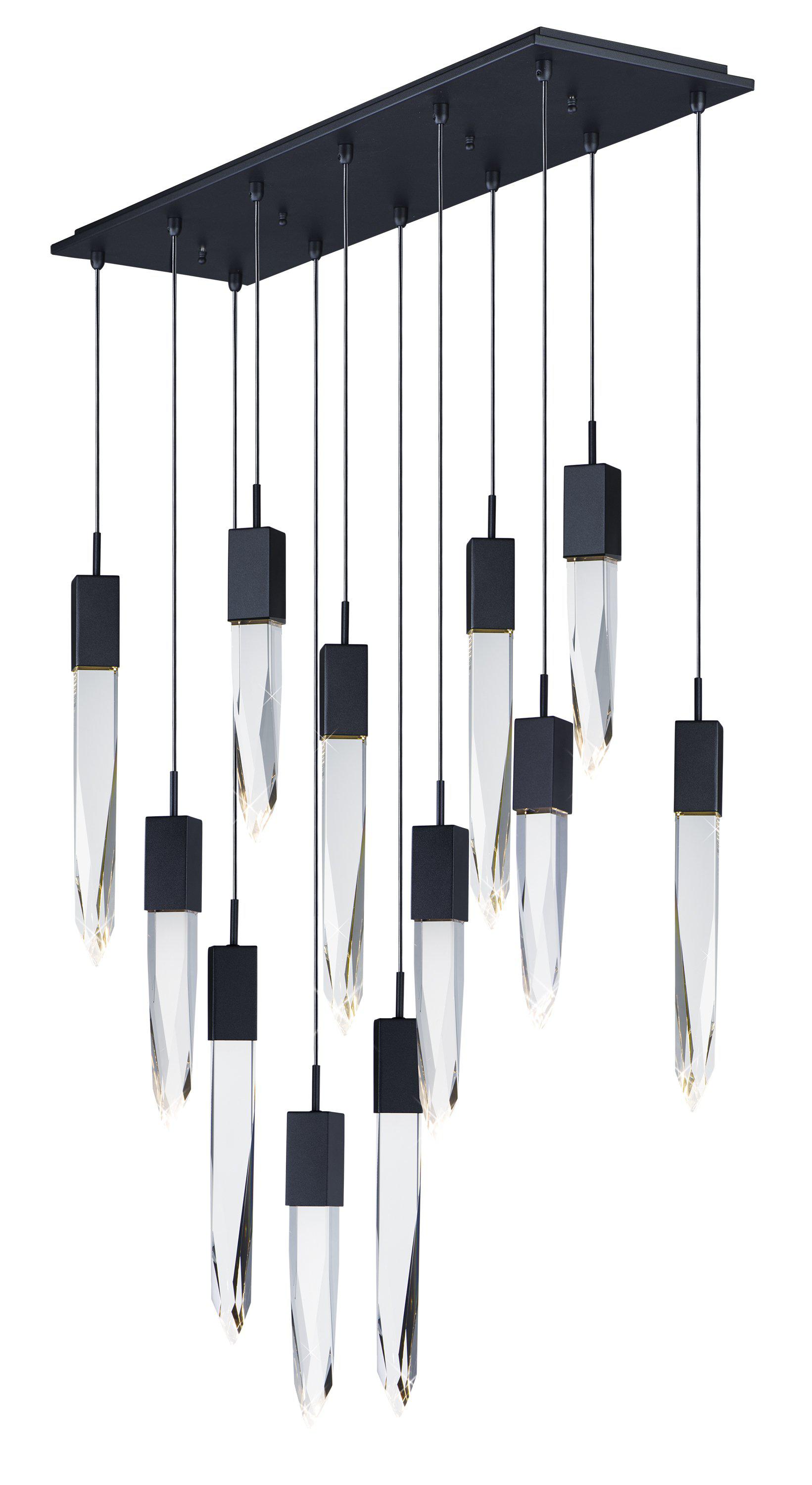 ET2 Quartz 12 Light LED Pendant E31248 Pendants ET2 Black  