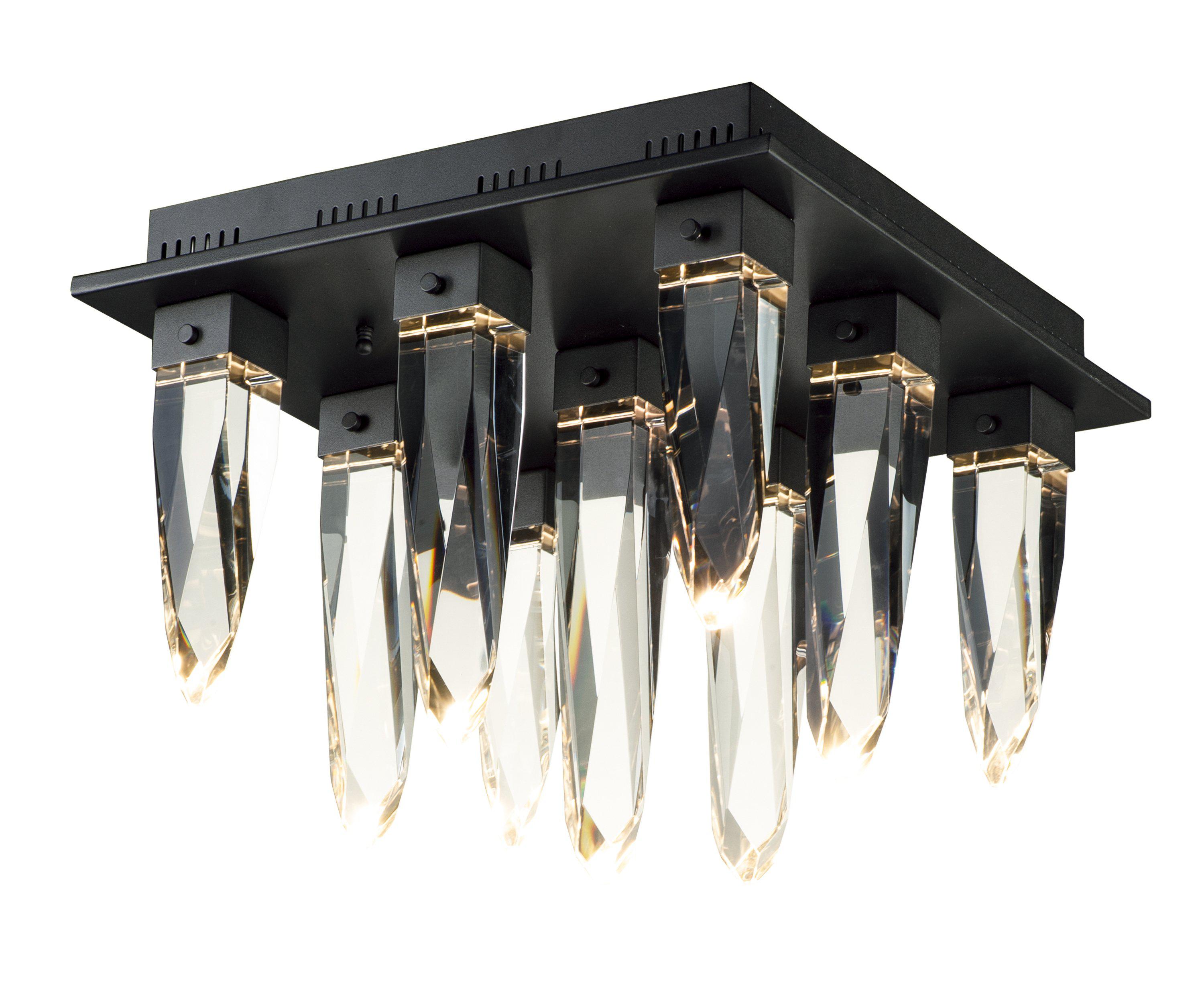 ET2 Quartz 9 Light LED Flush Mount E31249 Ceiling Flush Mounts ET2 Black  