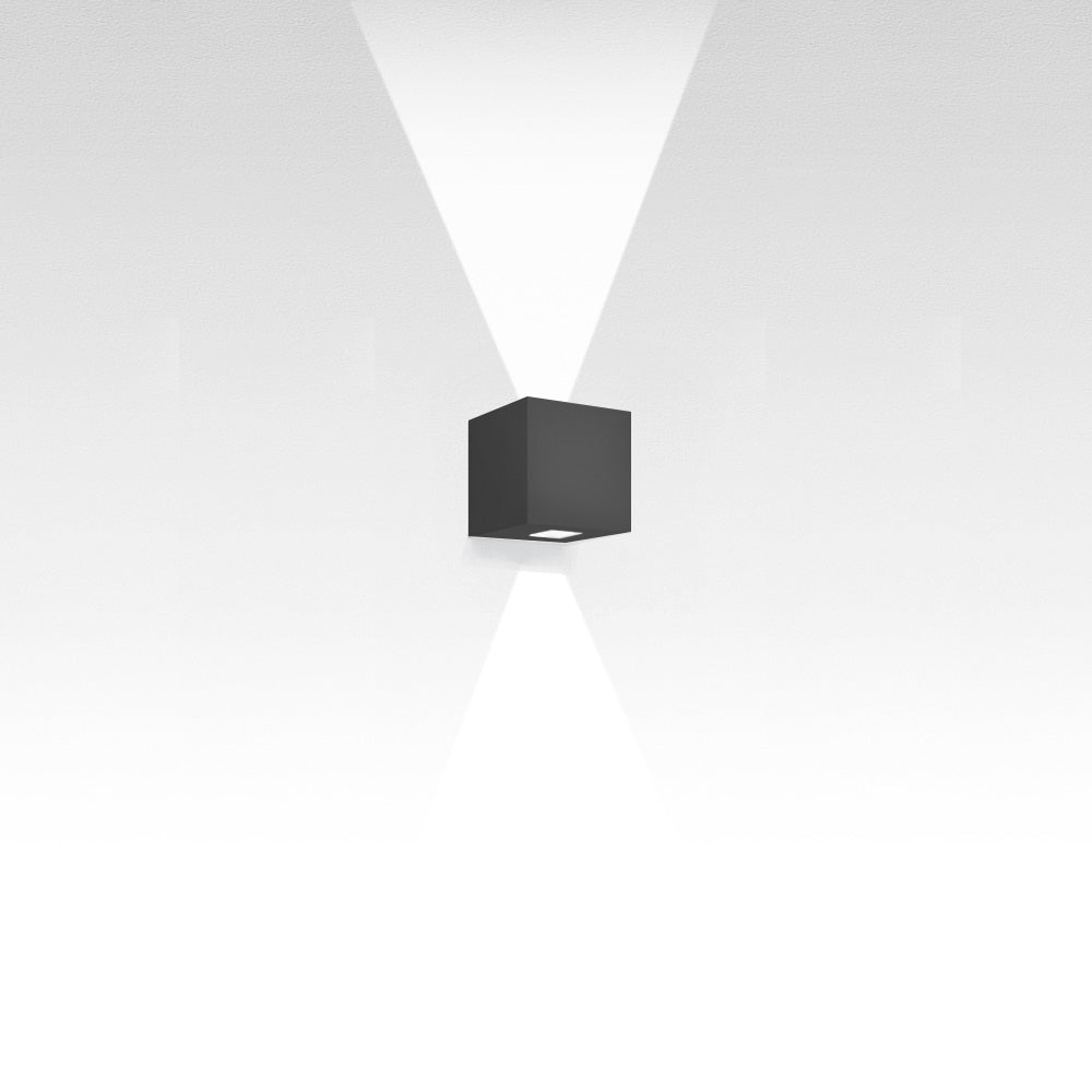 Artemide Effetto Square Wall Outdoor Wall Lights Artemide Gray 2 Beam Large 