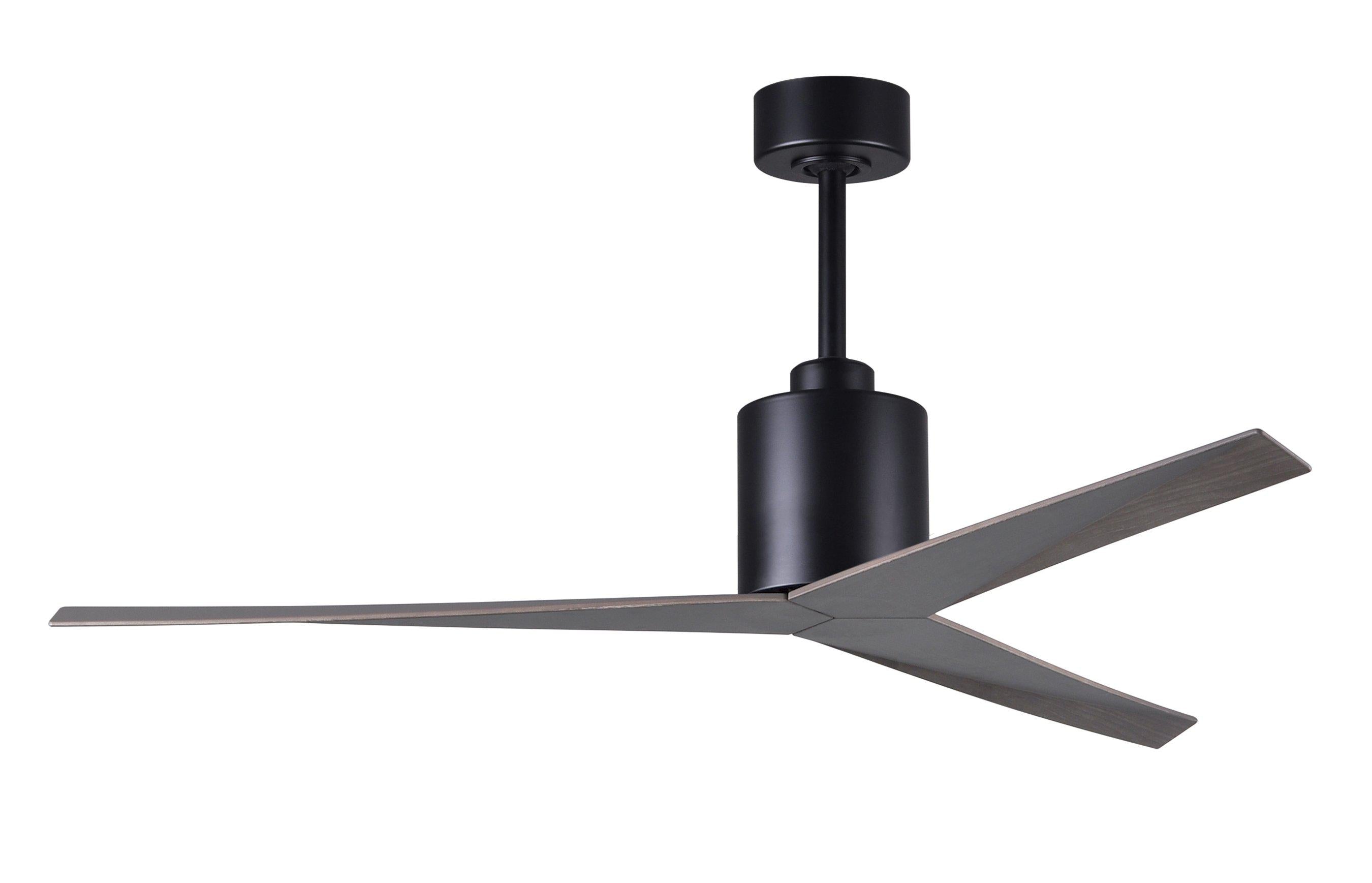 Matthews Fan Company Eliza Three Blade EK Indoor Ceiling Fans Matthews Fan Company Matte Black Old Oak Tone 