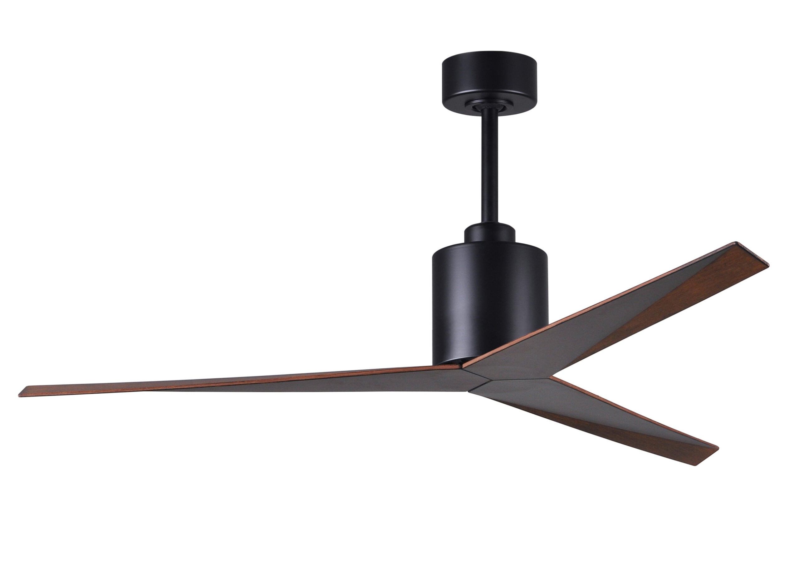 Matthews Fan Company Eliza Paddle Fan Indoor Ceiling Fans Matthews Fan Company 56" Matte Black Walnut Tone