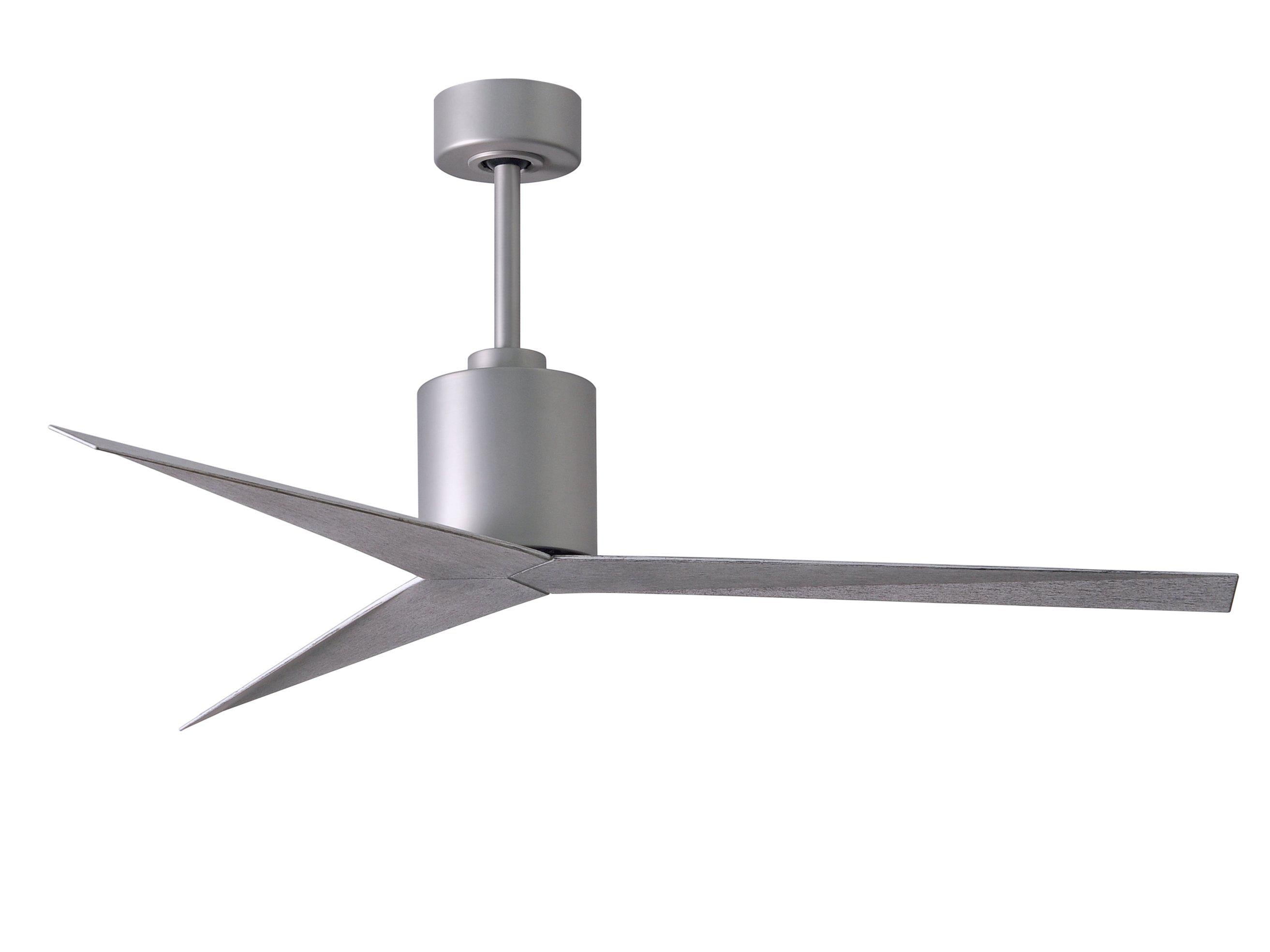 Matthews Fan Company Eliza Three Blade EK Indoor Ceiling Fans Matthews Fan Company Brushed Nickel Barn Wood Tone 